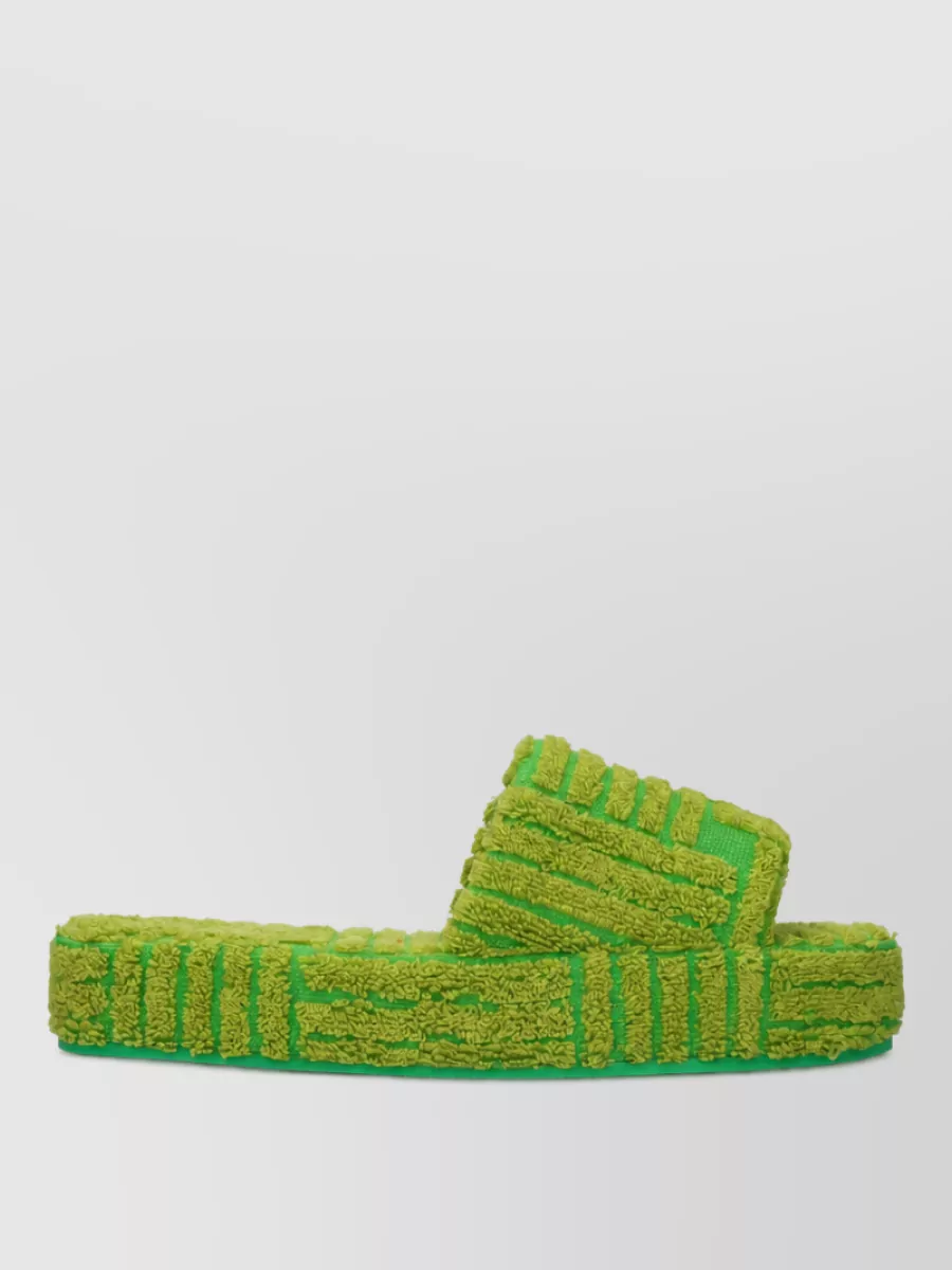 Bottega Veneta Cotton Platform Slippers