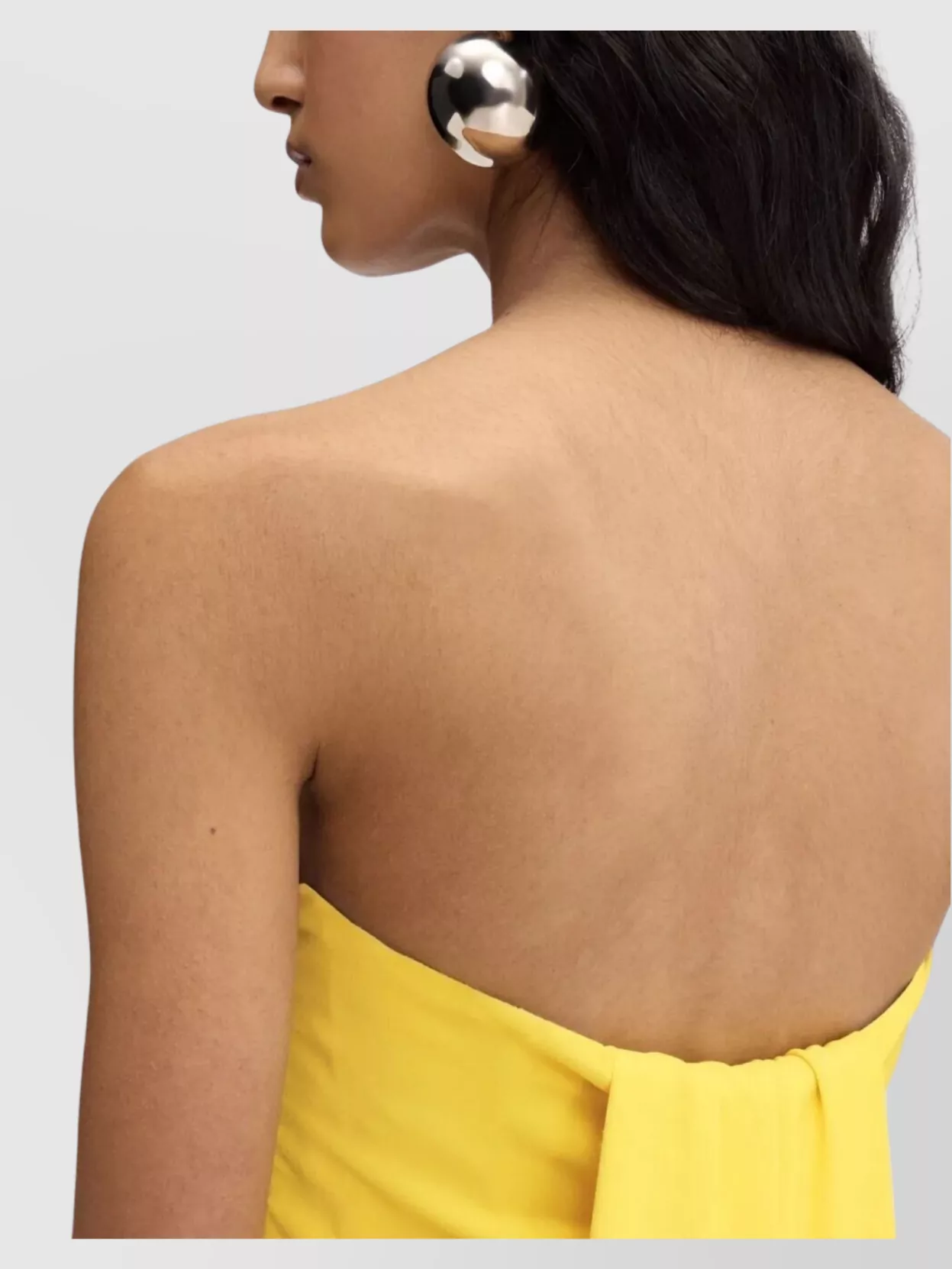 Jacquemus Strapless Draped Floor-Length Dress