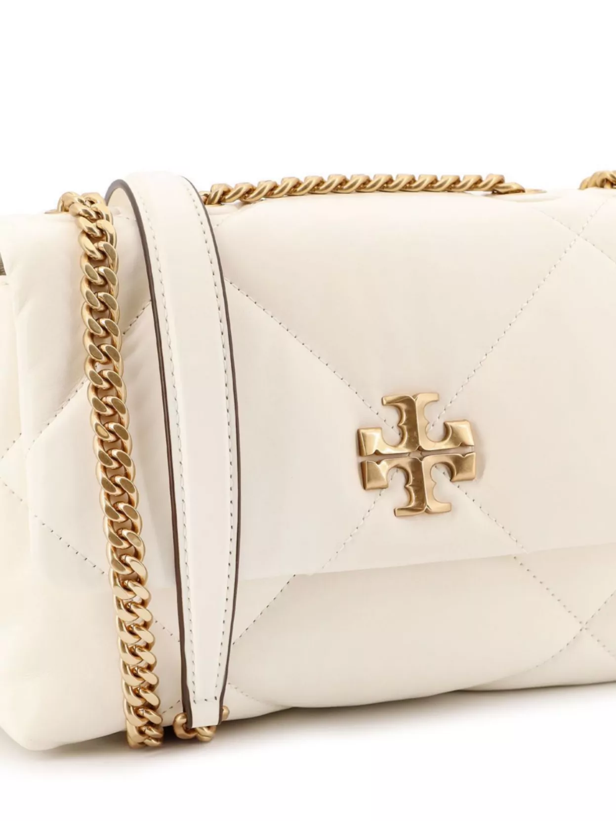 Tory Burch Quilted Leather Shoulder Bag With Metal Logo
