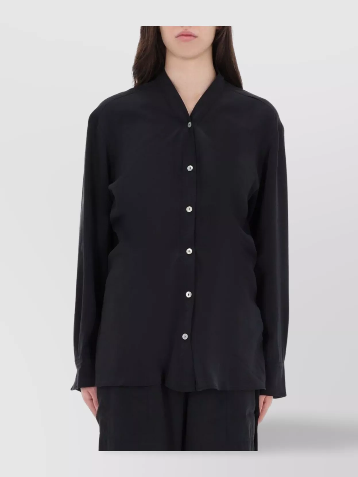 Studio Nicholson Long Sleeve Collared Neck Top