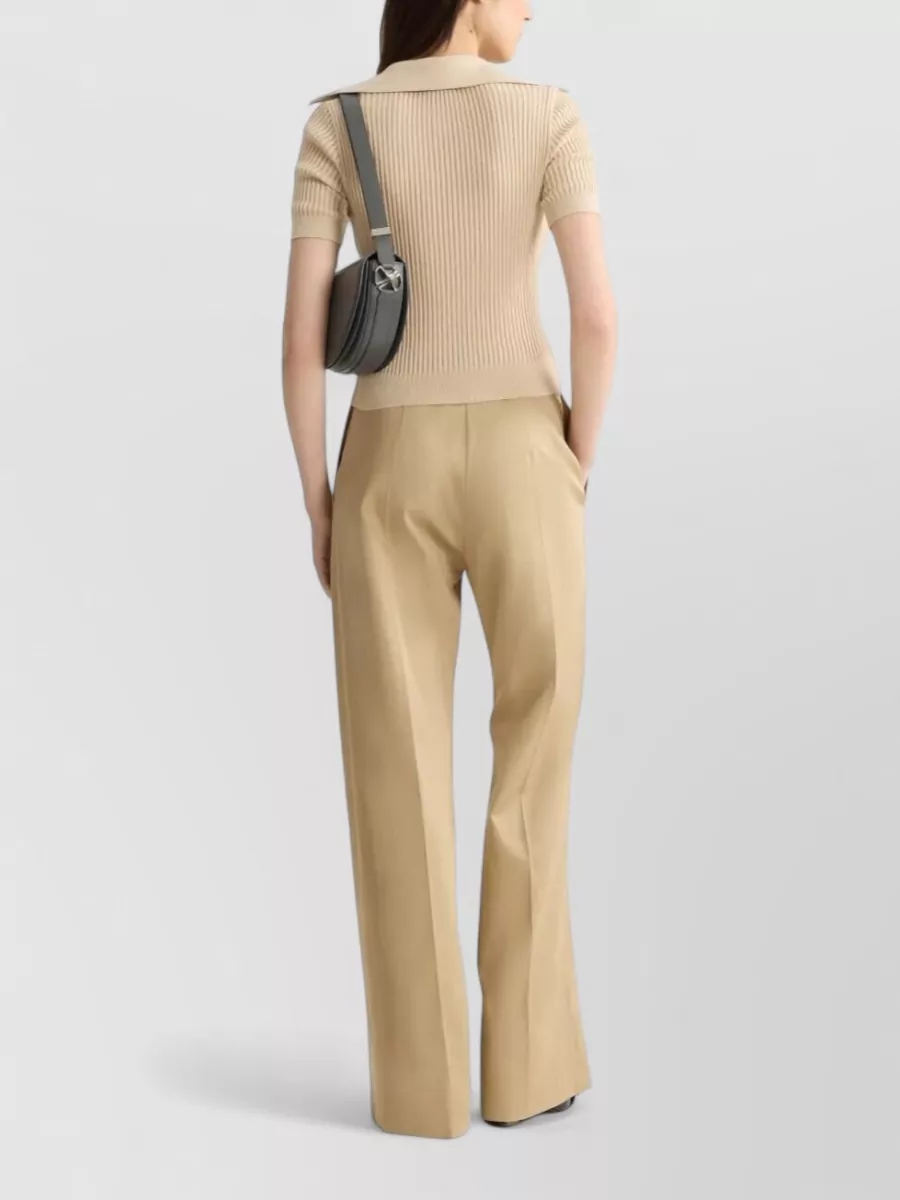 Patou Embroidered Cotton Knit Polo Shirt