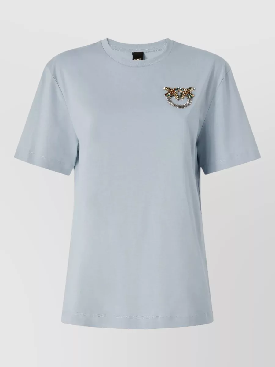 Pinko Cotton ribbed short-sleeve t-shirt