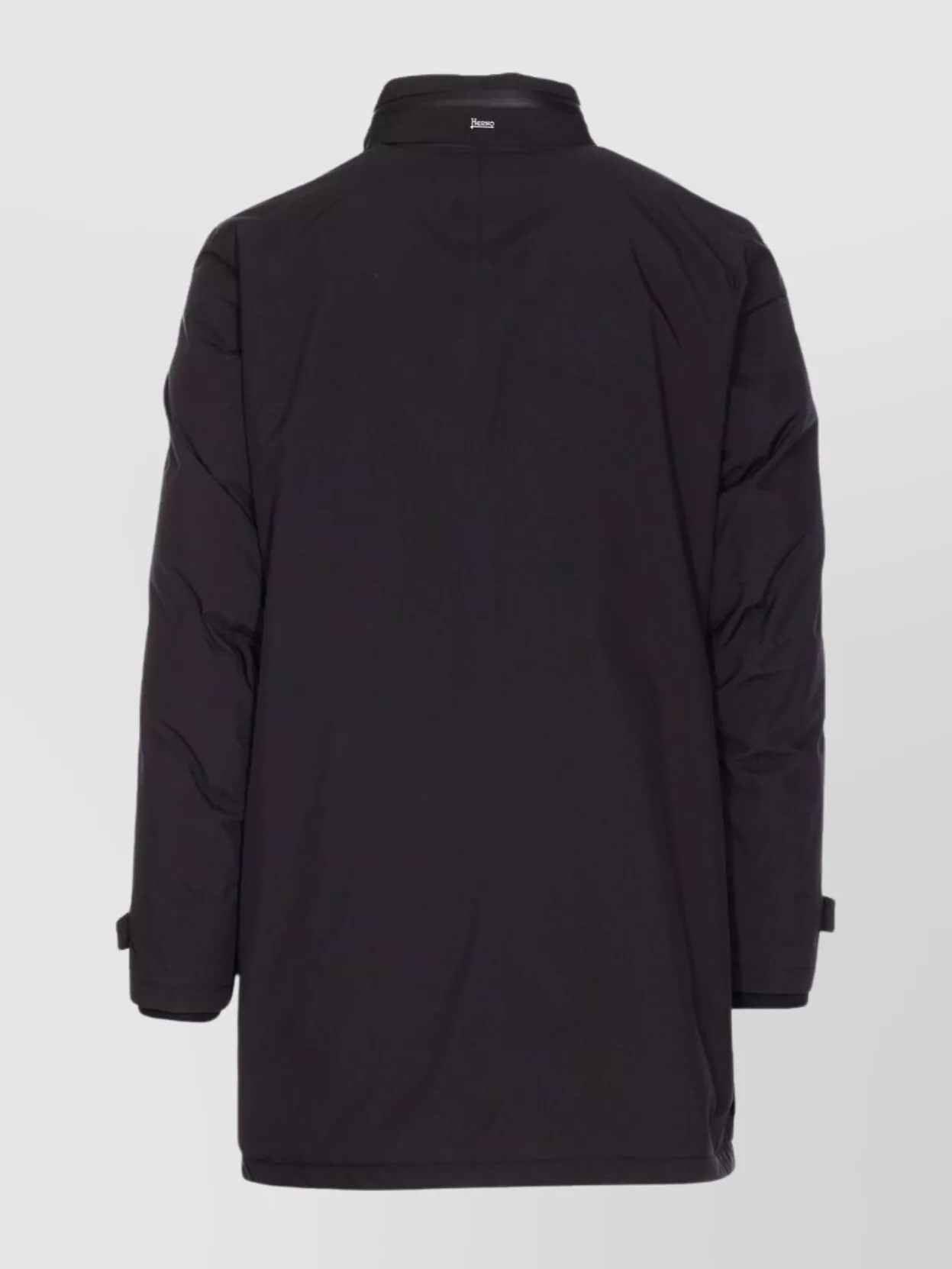 Herno Down Jacket With High Neck And Side Pockets In Blue
