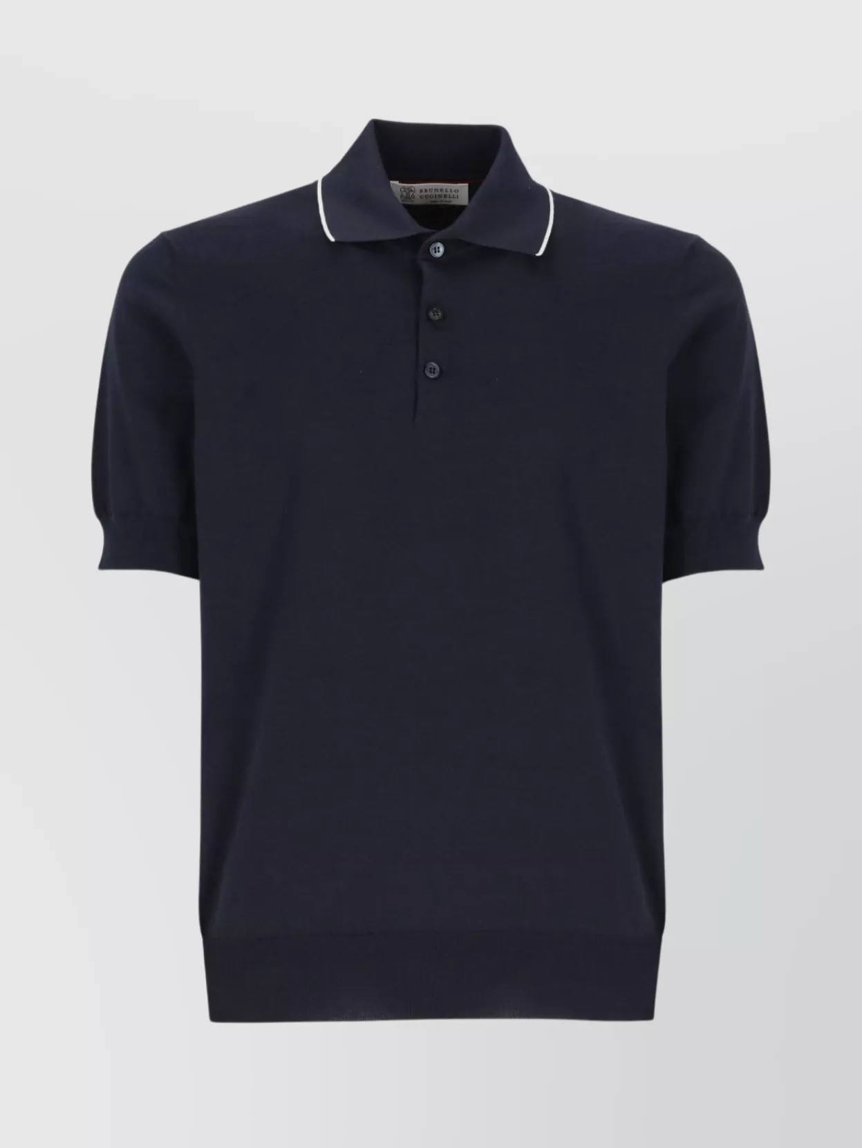 Brunello Cucinelli Regular Plain Polo Shirt In Blue