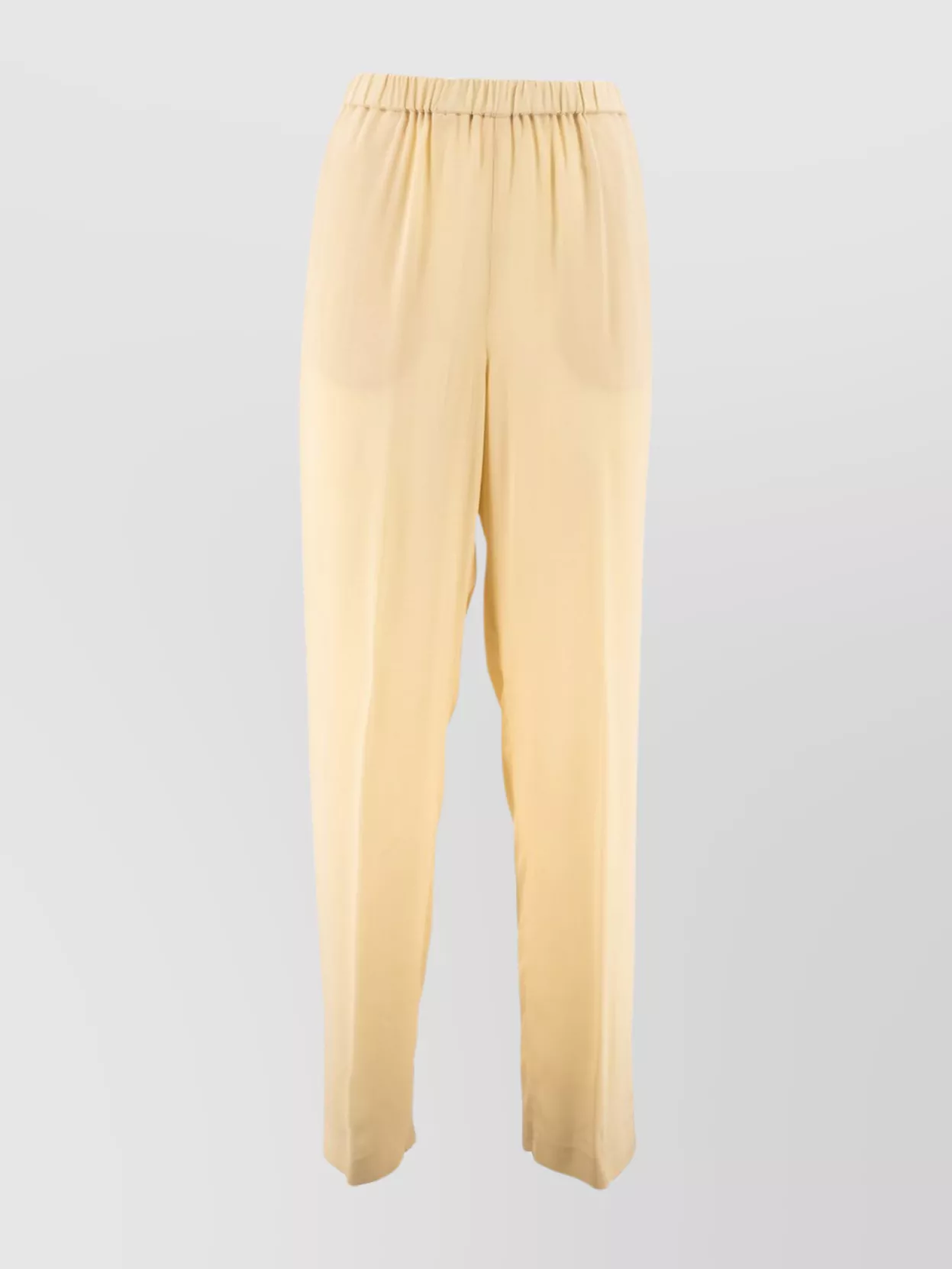 Shop Fabiana Filippi High-waist Straight-leg Trousers In Cream