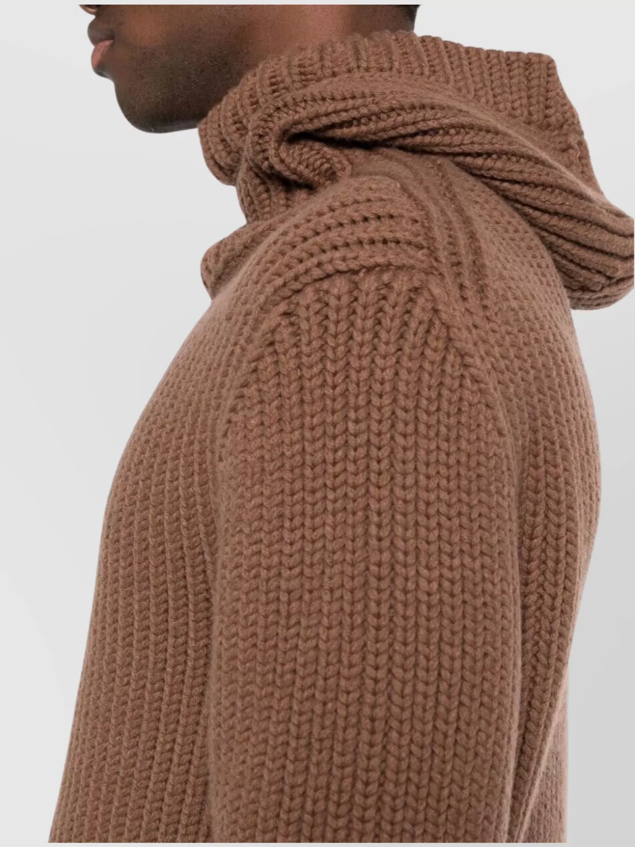 Lanvin Cozy Knit Turtleneck Hooded Sweater