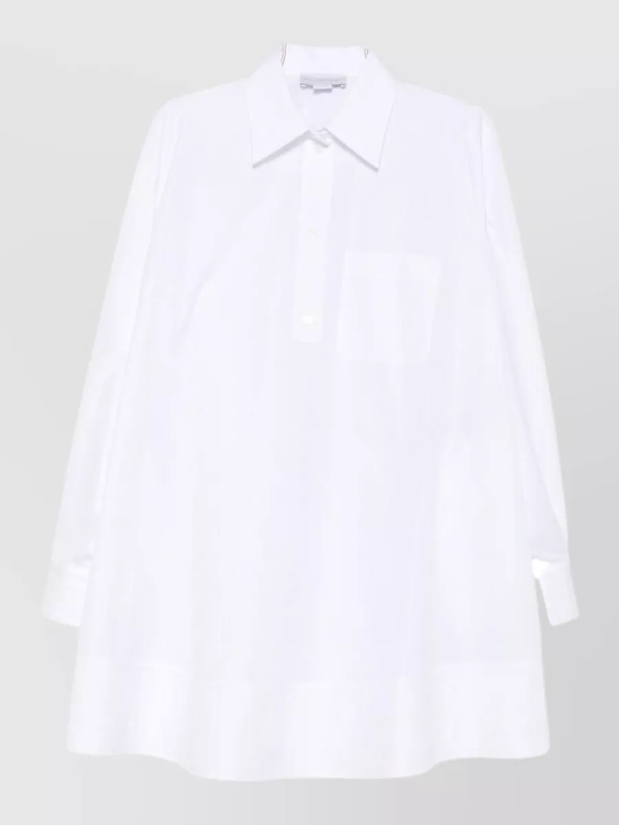 Stella Mccartney cotton long-sleeve mini shirt dress