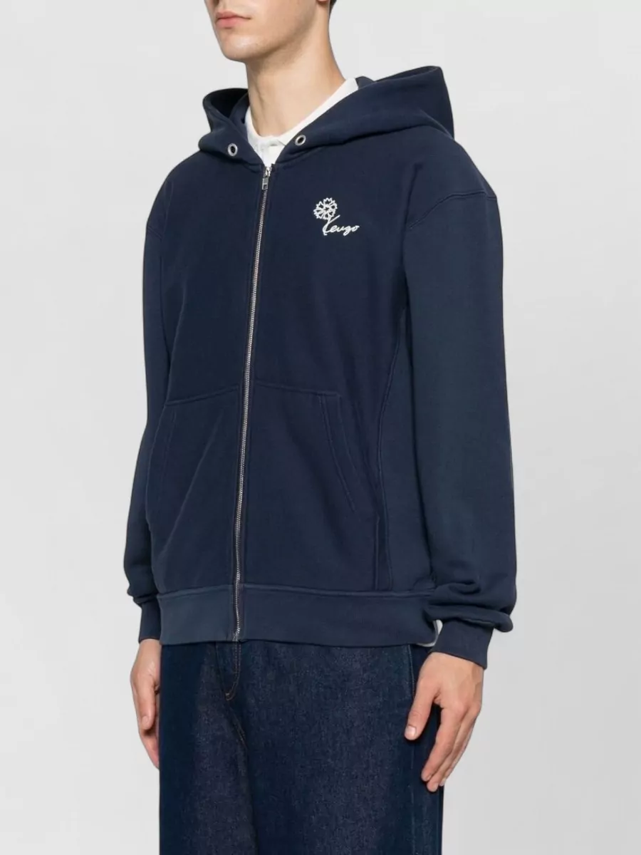 Kenzo Cotton Hooded Zip Sweatshirt