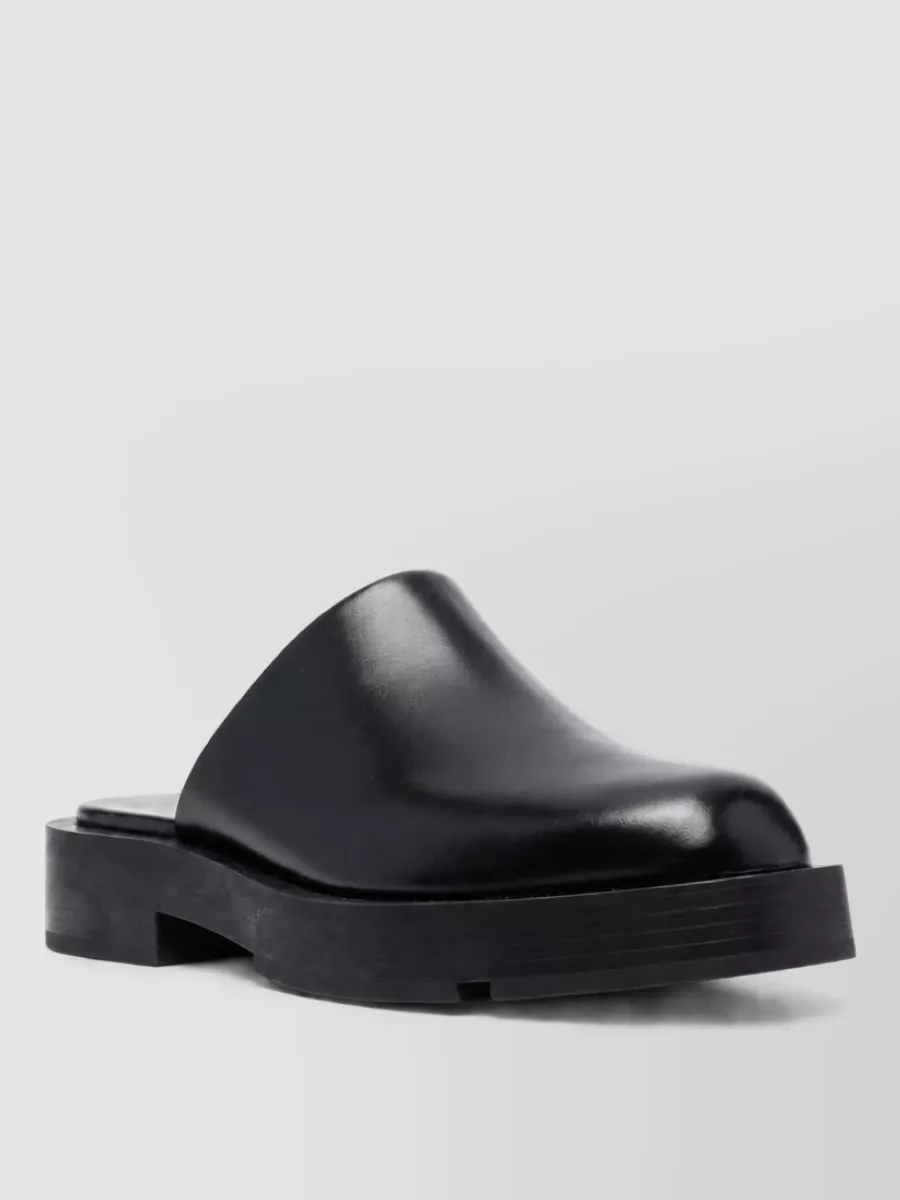 Givenchy leather square toe mules