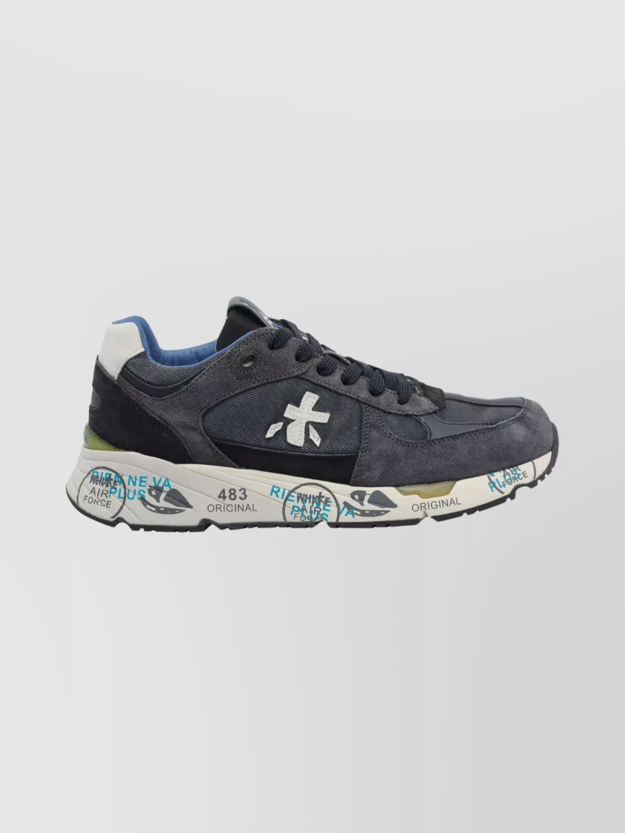 Premiata Casual Low Top Sneakers With Mesh Design