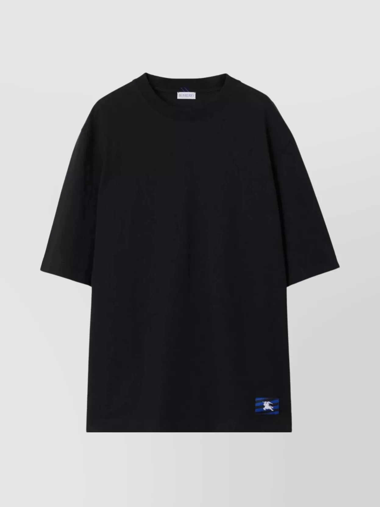 Shop Burberry Knight Appliqué Crew T-shirt In Black