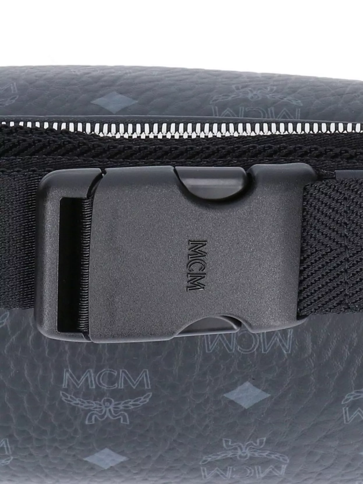 Mcm Logo Print Adjustable Strap Shoulder Bag