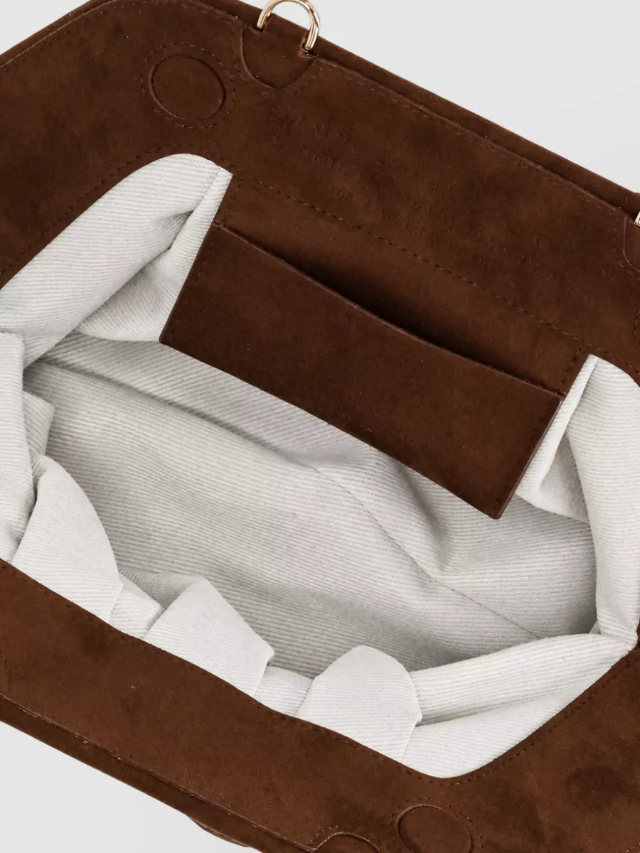 Themoiré Bios Medium Suede-Effect Clutch Bag