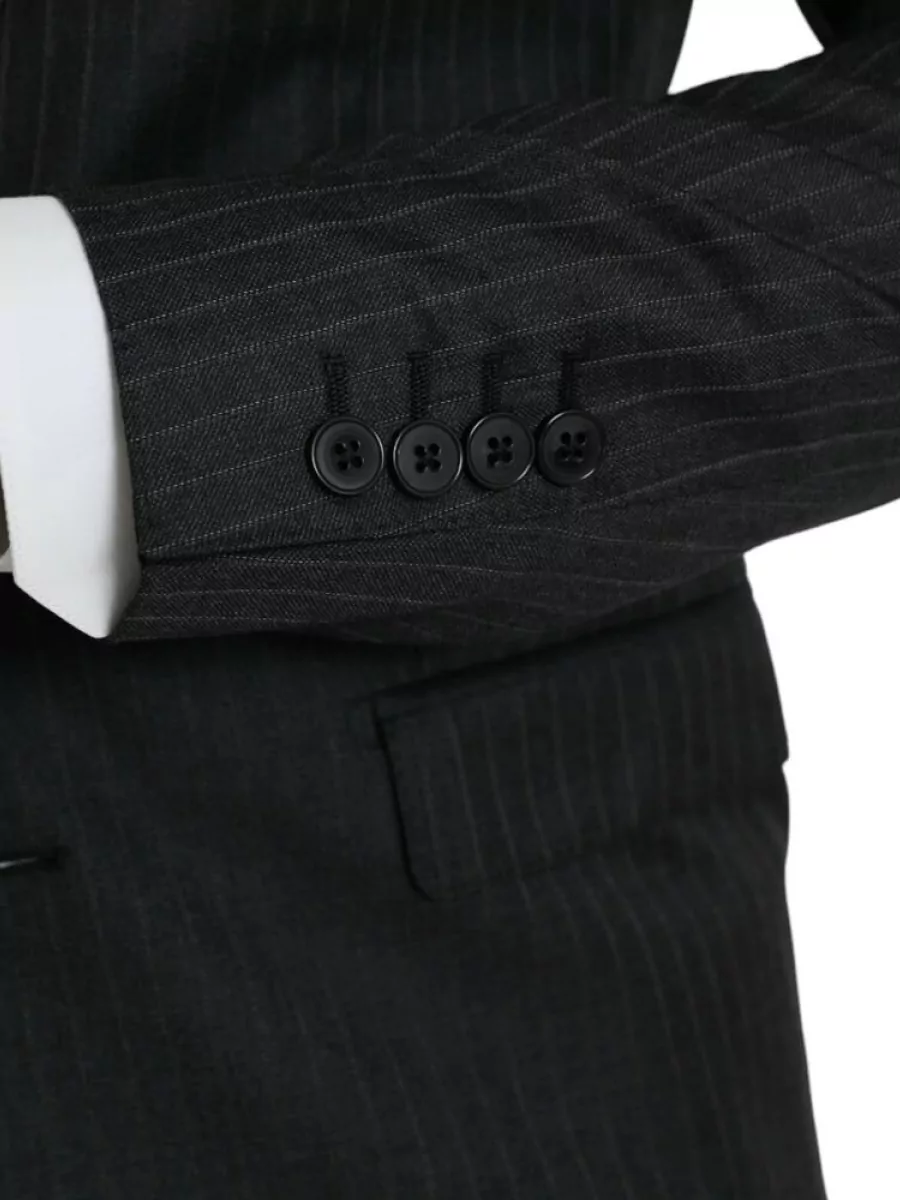 Dolce&Gabbana Virgin Wool Pinstripe Single Breasted Suit Jacket