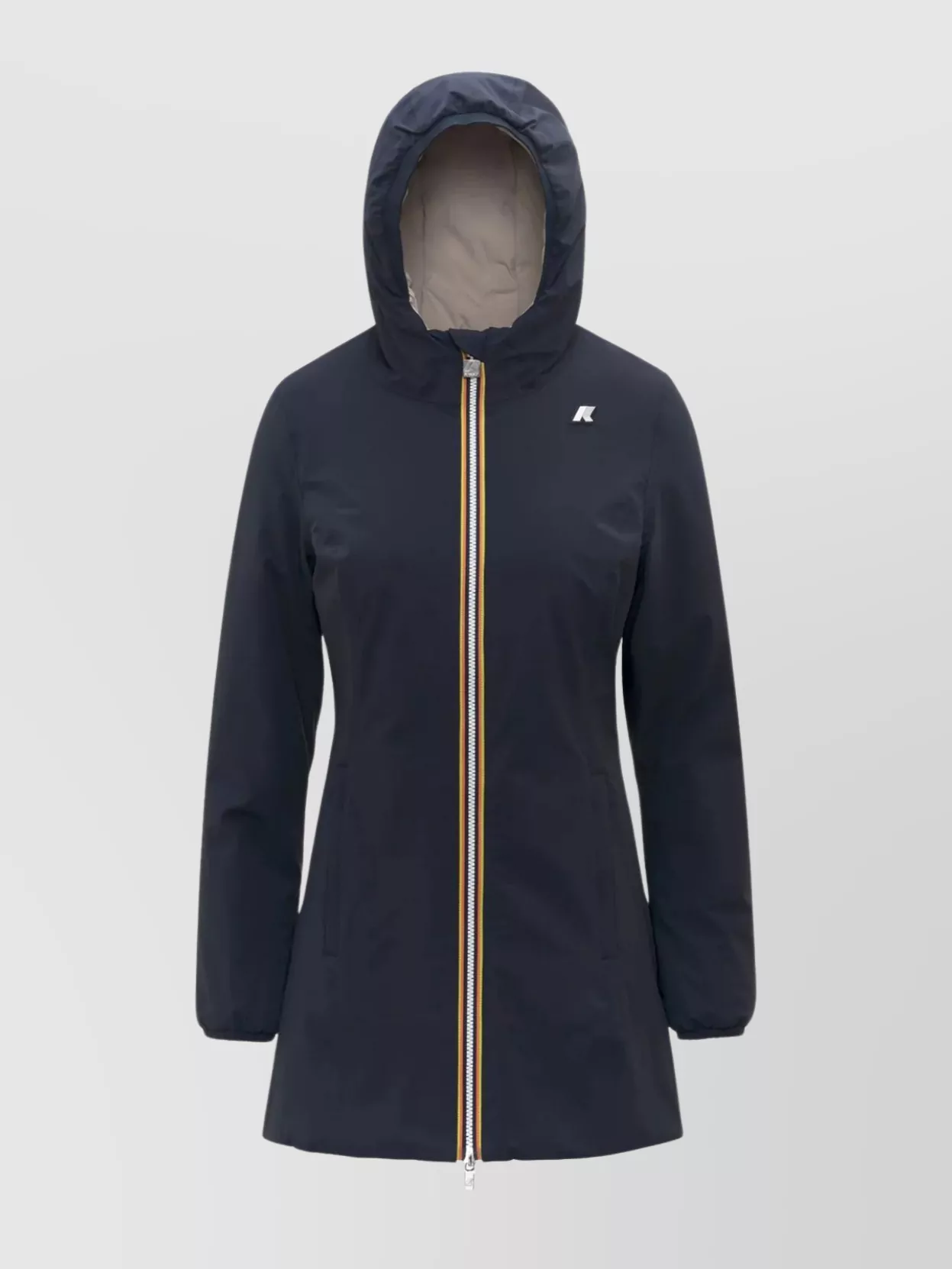 K-Way Warm Double Hooded Coat Side Pockets