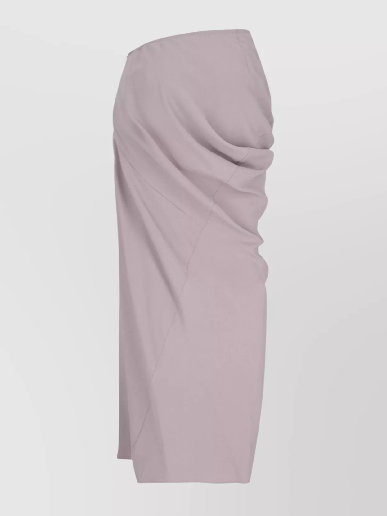 Shop Dries Van Noten Draped High Waist Midi Skirt In Grey