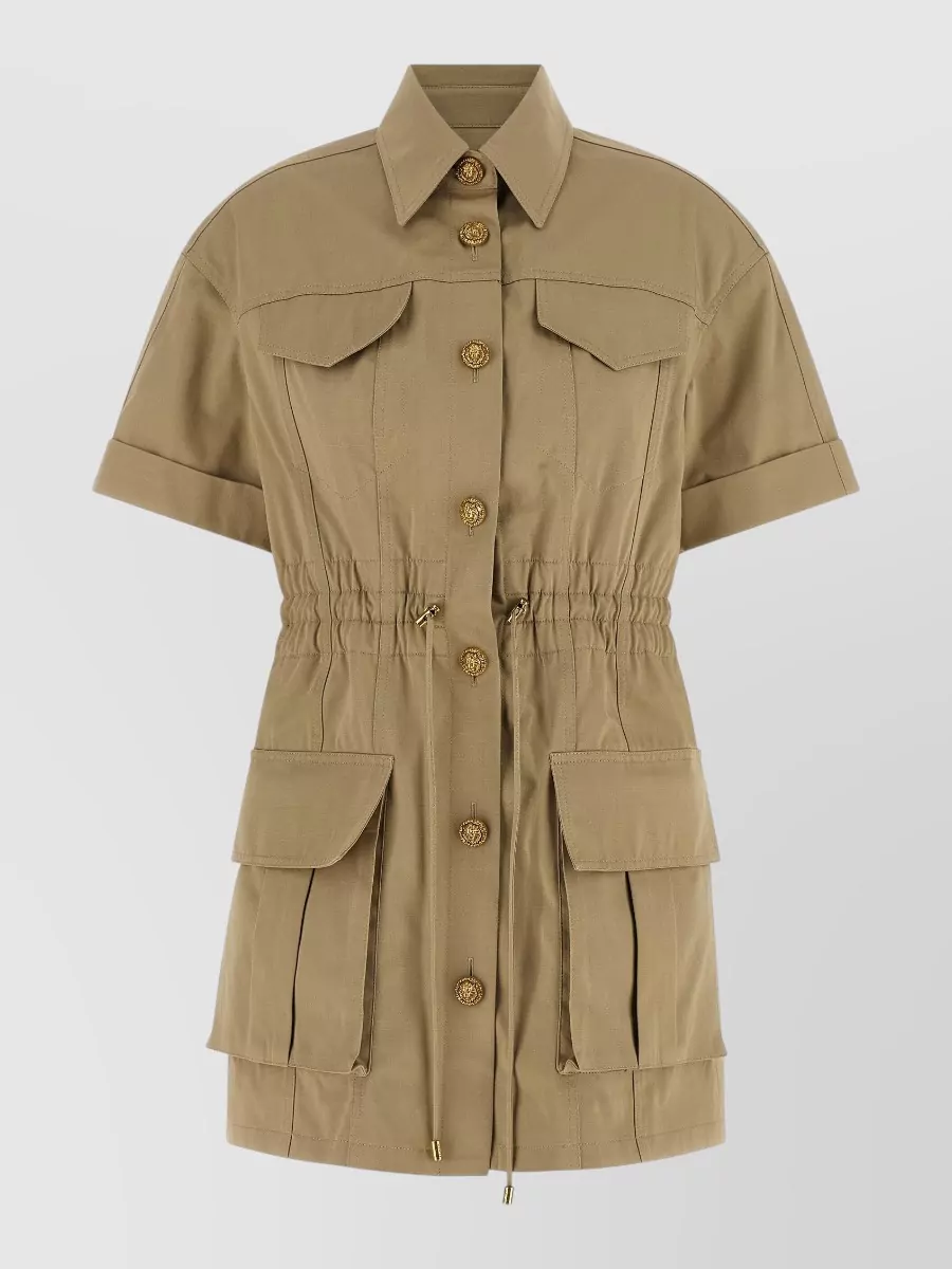 Balmain cotton gabardine mini dress