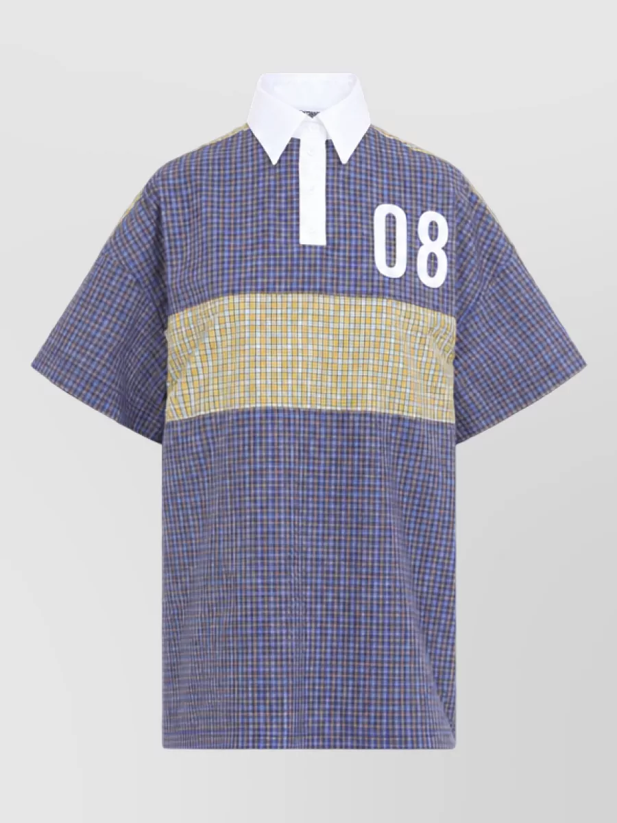 Moschino printed cotton oversized short-sleeve polo shirt