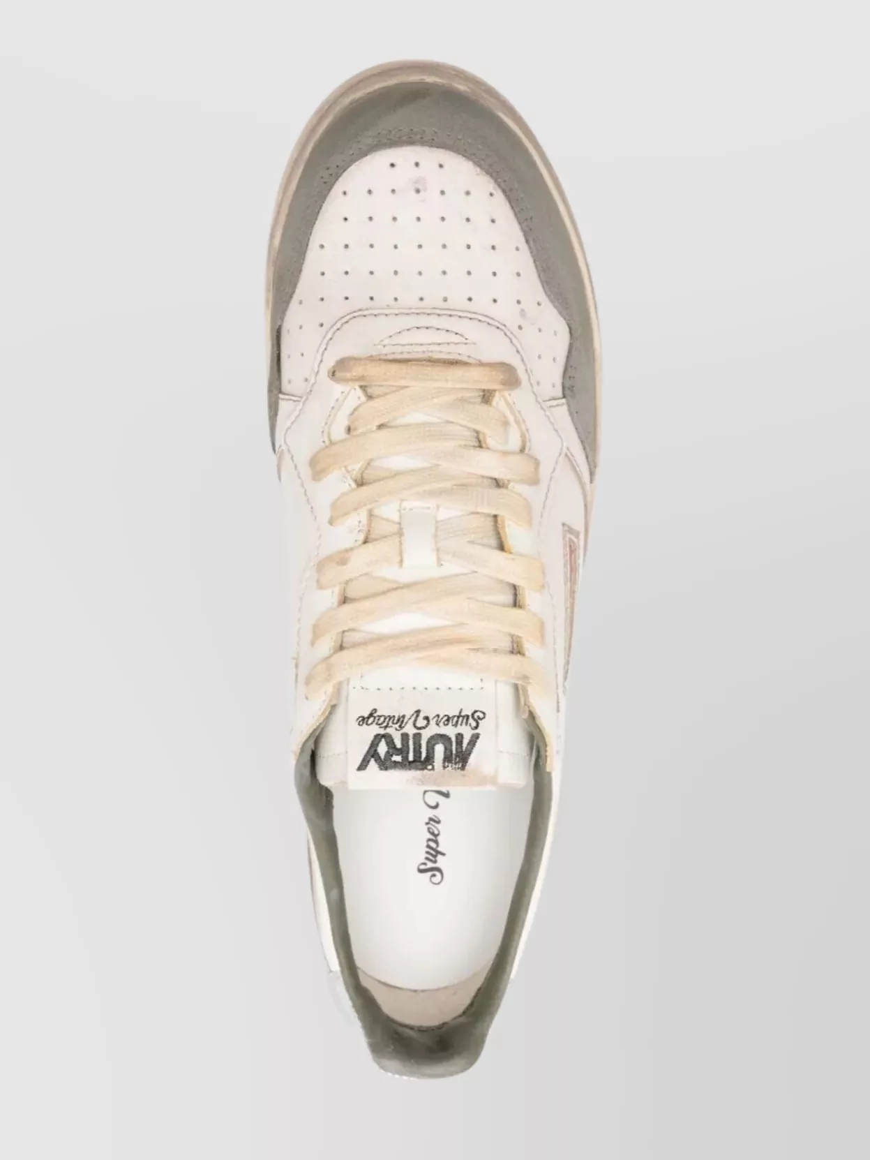 Autry Vintage Low Suede Sneakers In White