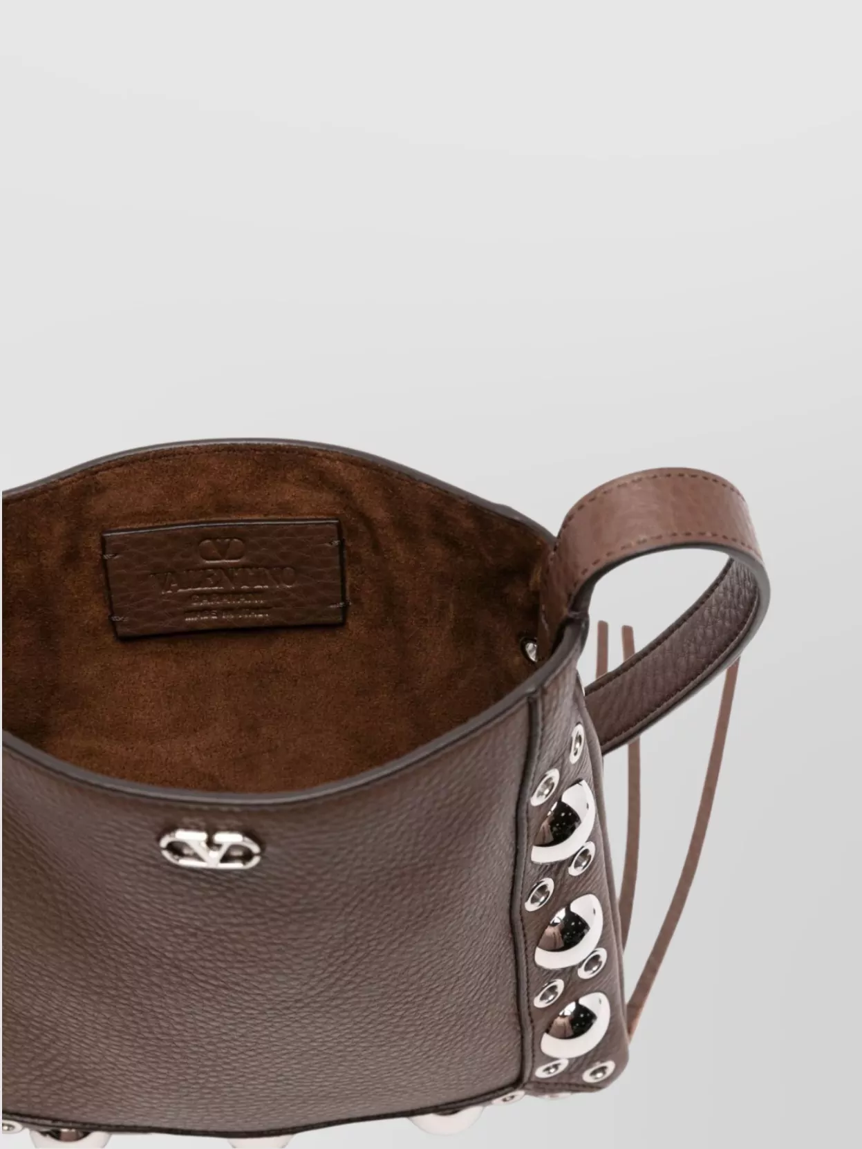 Valentino Garavani Small Leather Crossbody Bag Fringe Detail