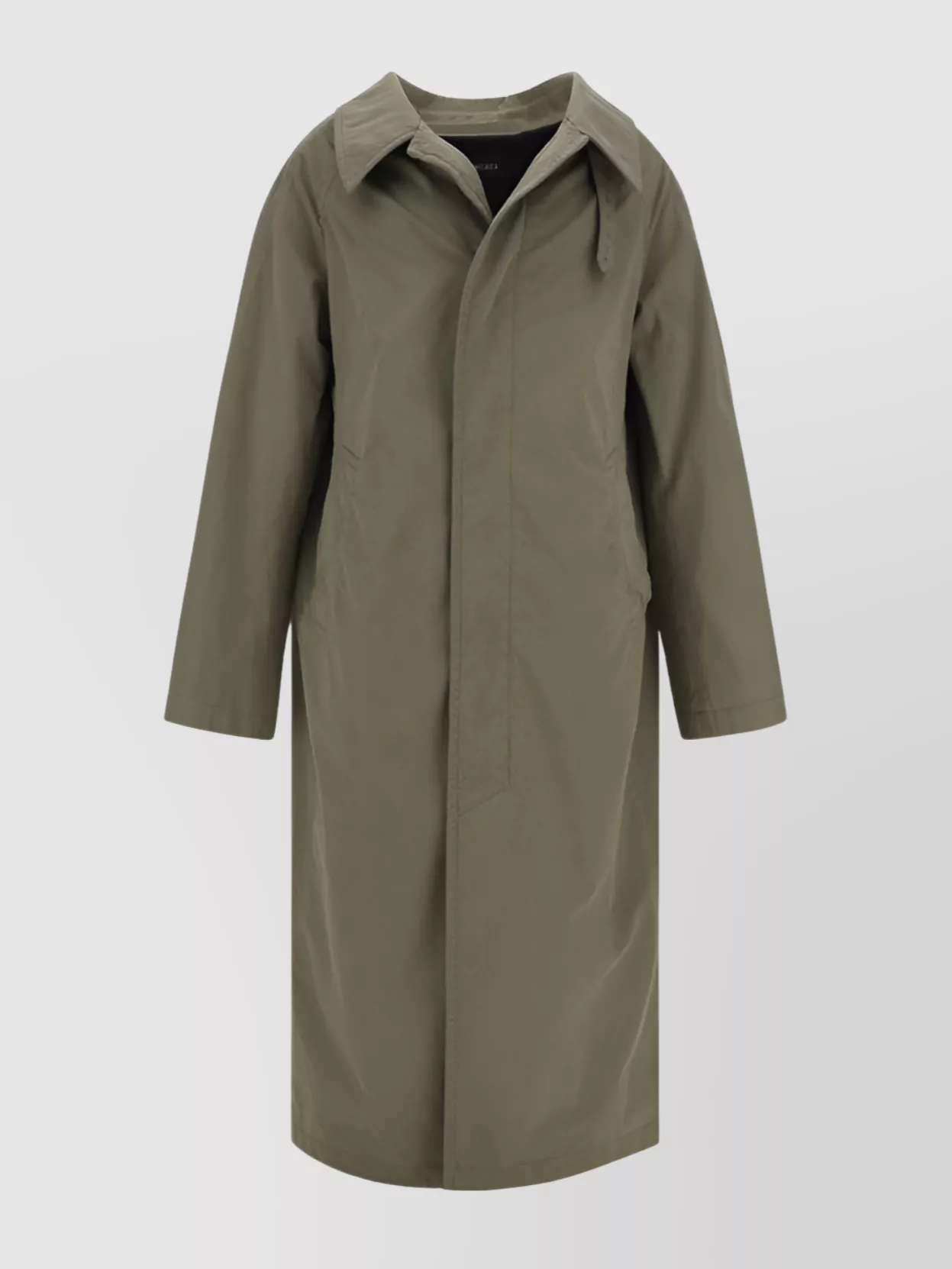 Shop Balenciaga Cotton Hooded Coat Adjustable Sleeves