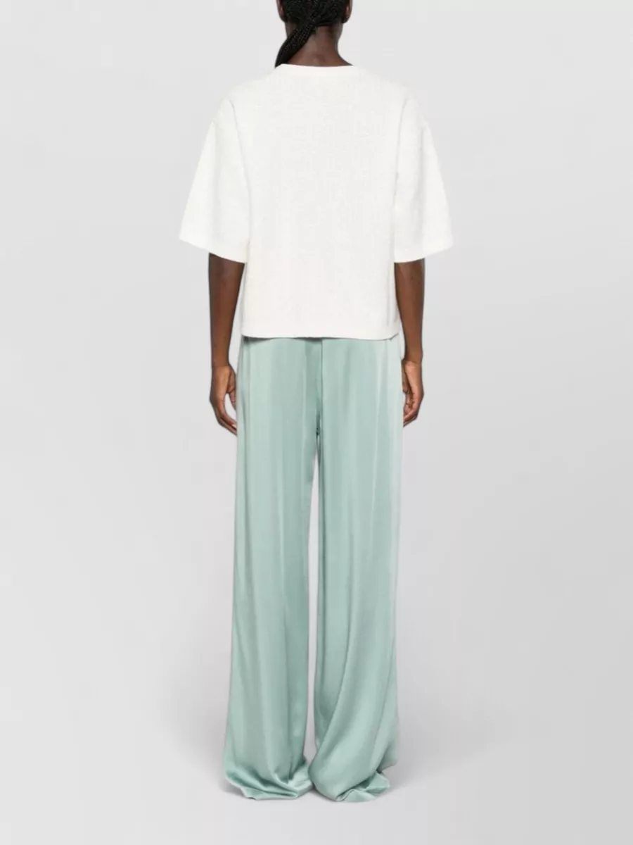 Fabiana Filippi Wool Cashmere Sequin-Embellished Textured Knit Short-Sleeve Sweater