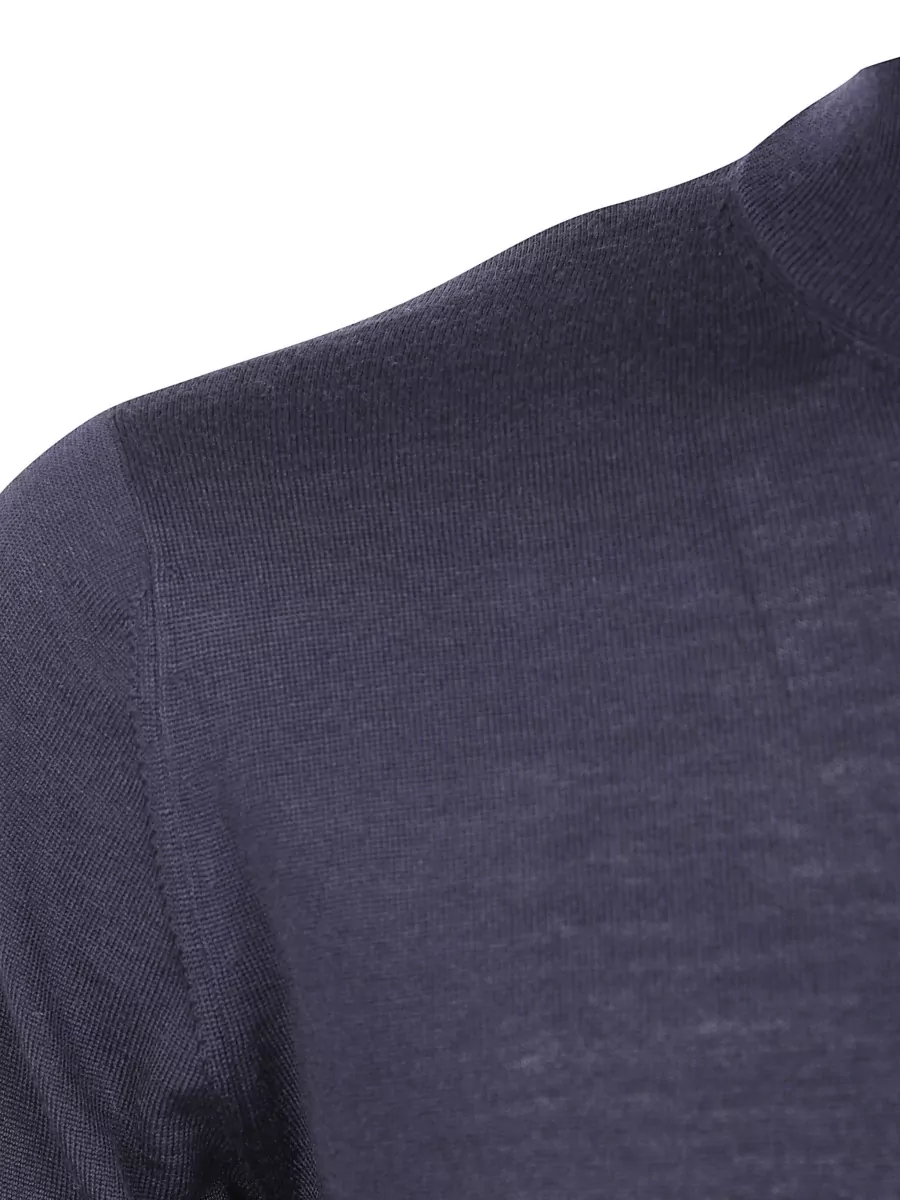 Filippo De Laurentis Virgin Wool Mock Turtleneck Sweater