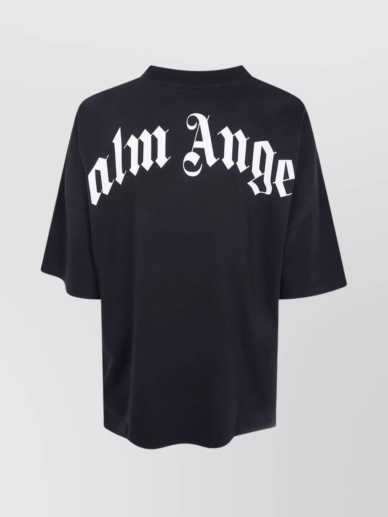 Palm Angels Oversized T-Shirt With Curved Logo On Back