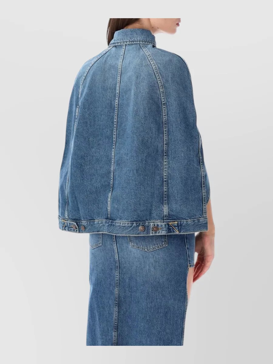 7 For All Mankind Denim Relaxed Cape Jacket