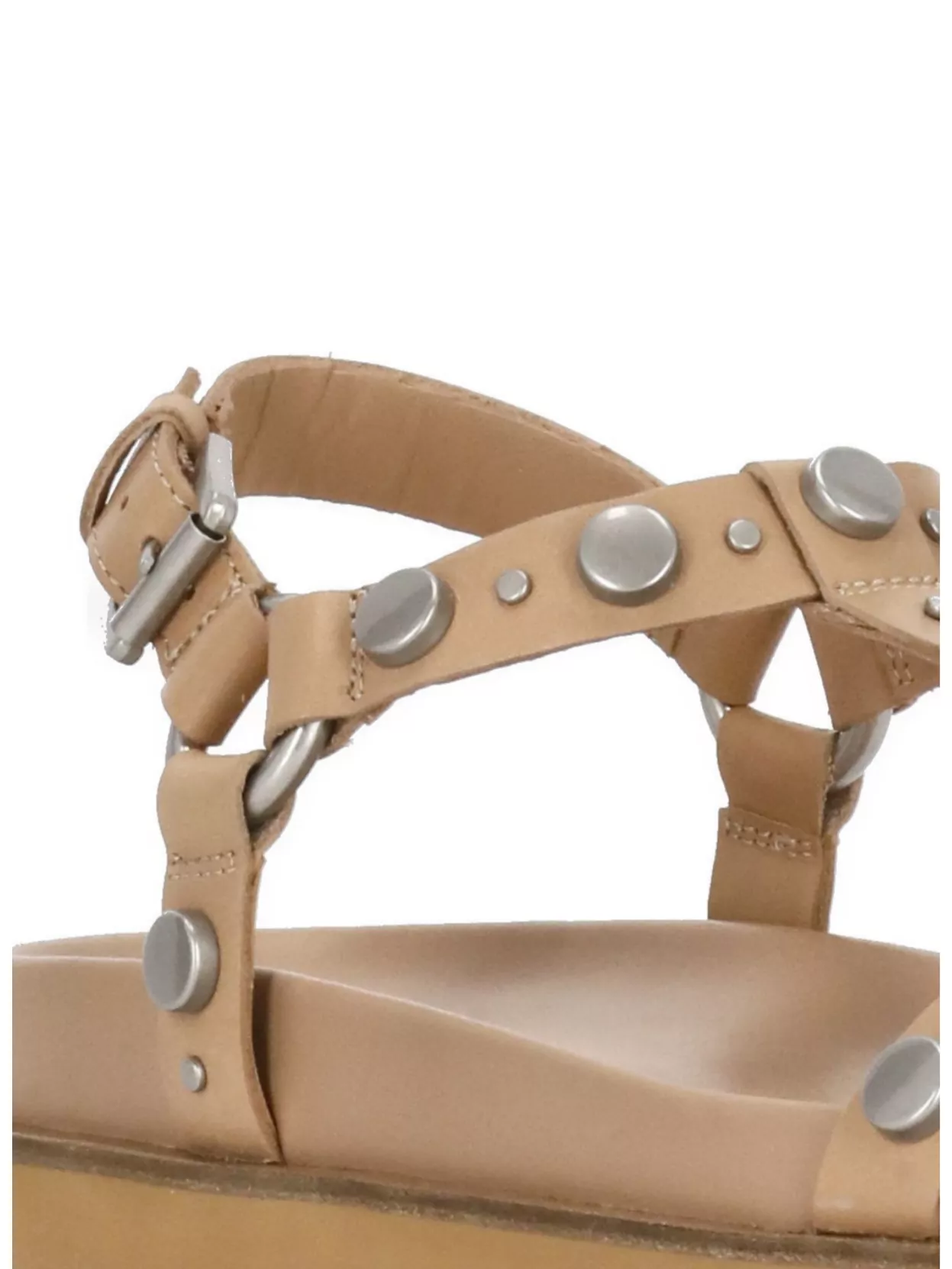 Ash Round Studs Leather Sandals