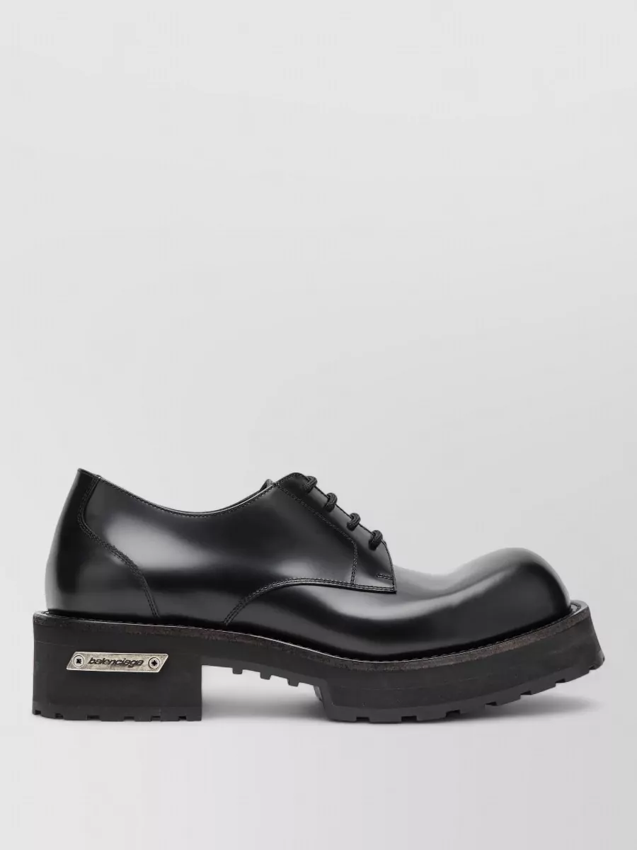Balenciaga calf leather derby shoes