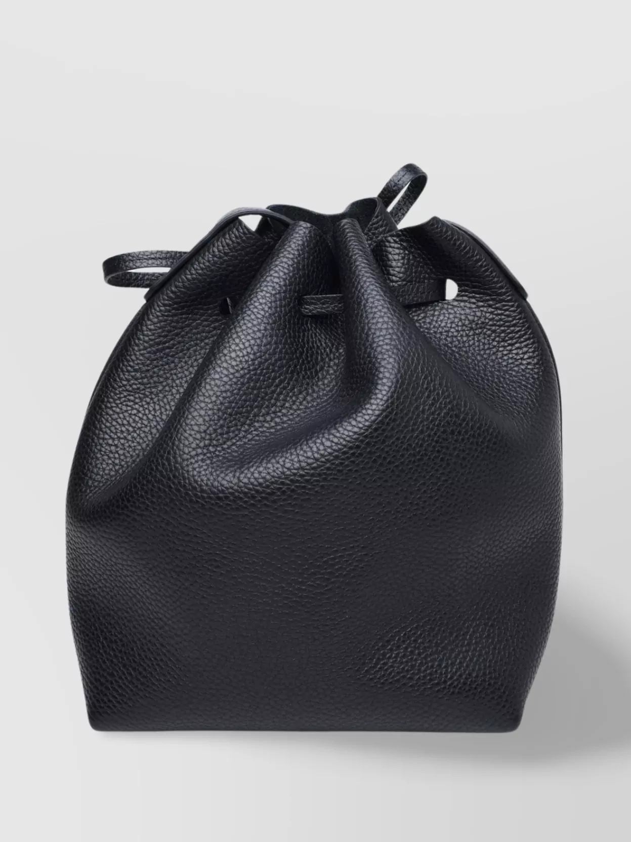 Mansur Gavriel Small Leather Bucket Bag In Black