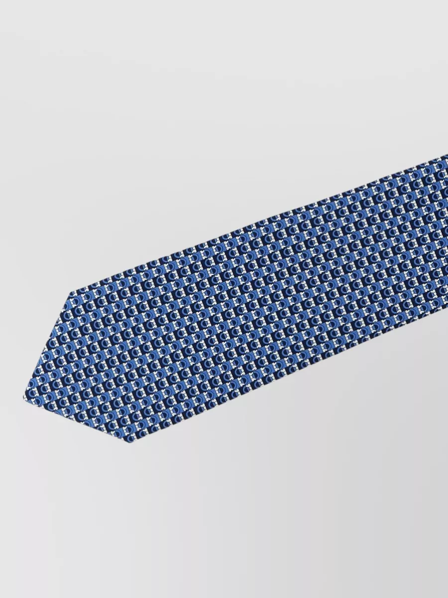 Ferragamo Gancini Motif Tie Slim Design
