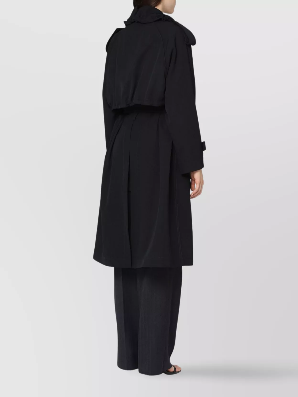 Bottega Veneta Belted Trench Coat With Epaulettes And Pockets