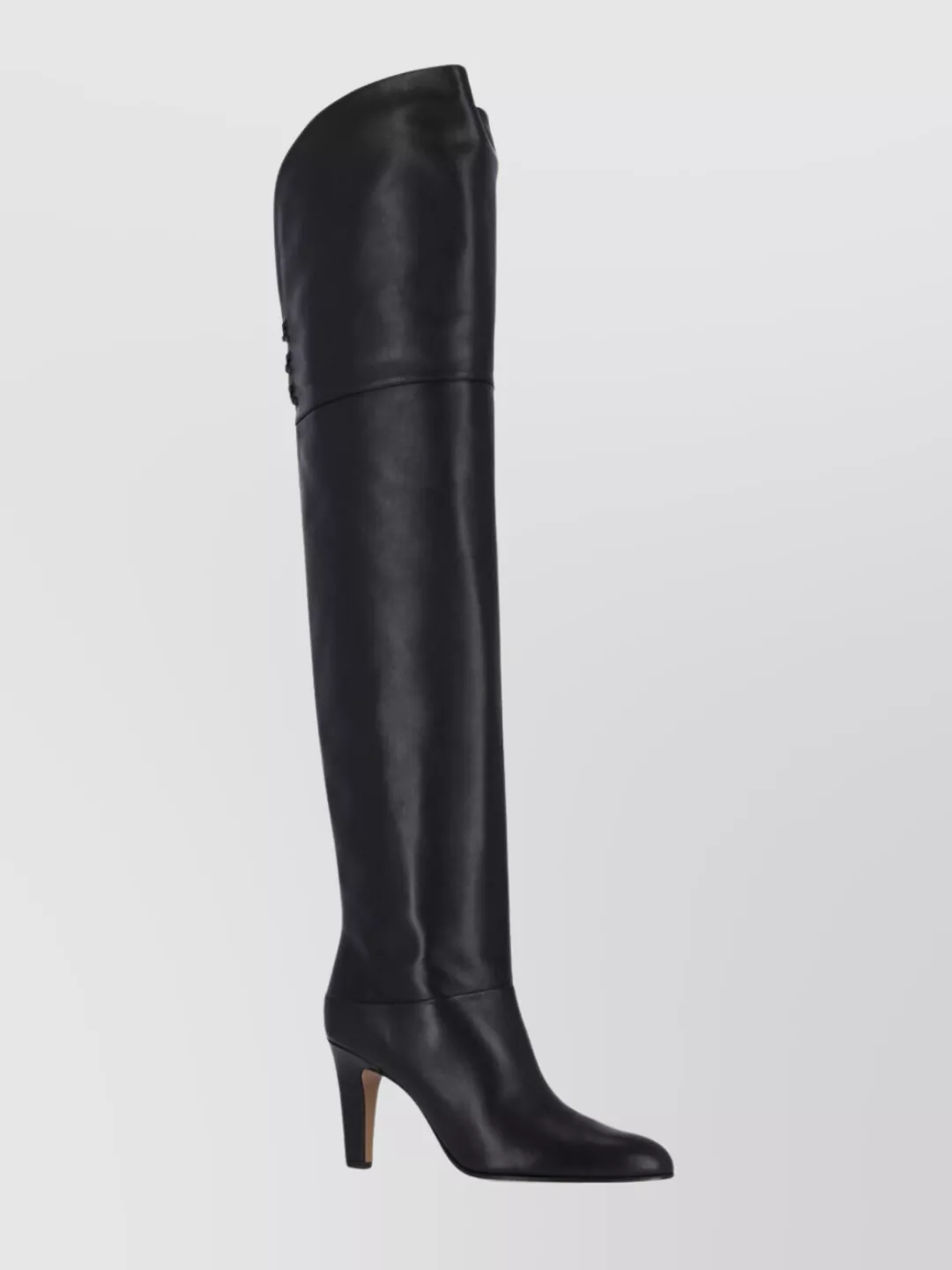 Chloé Knee-high Boots With Pointed Toe And Cone Heel In Black