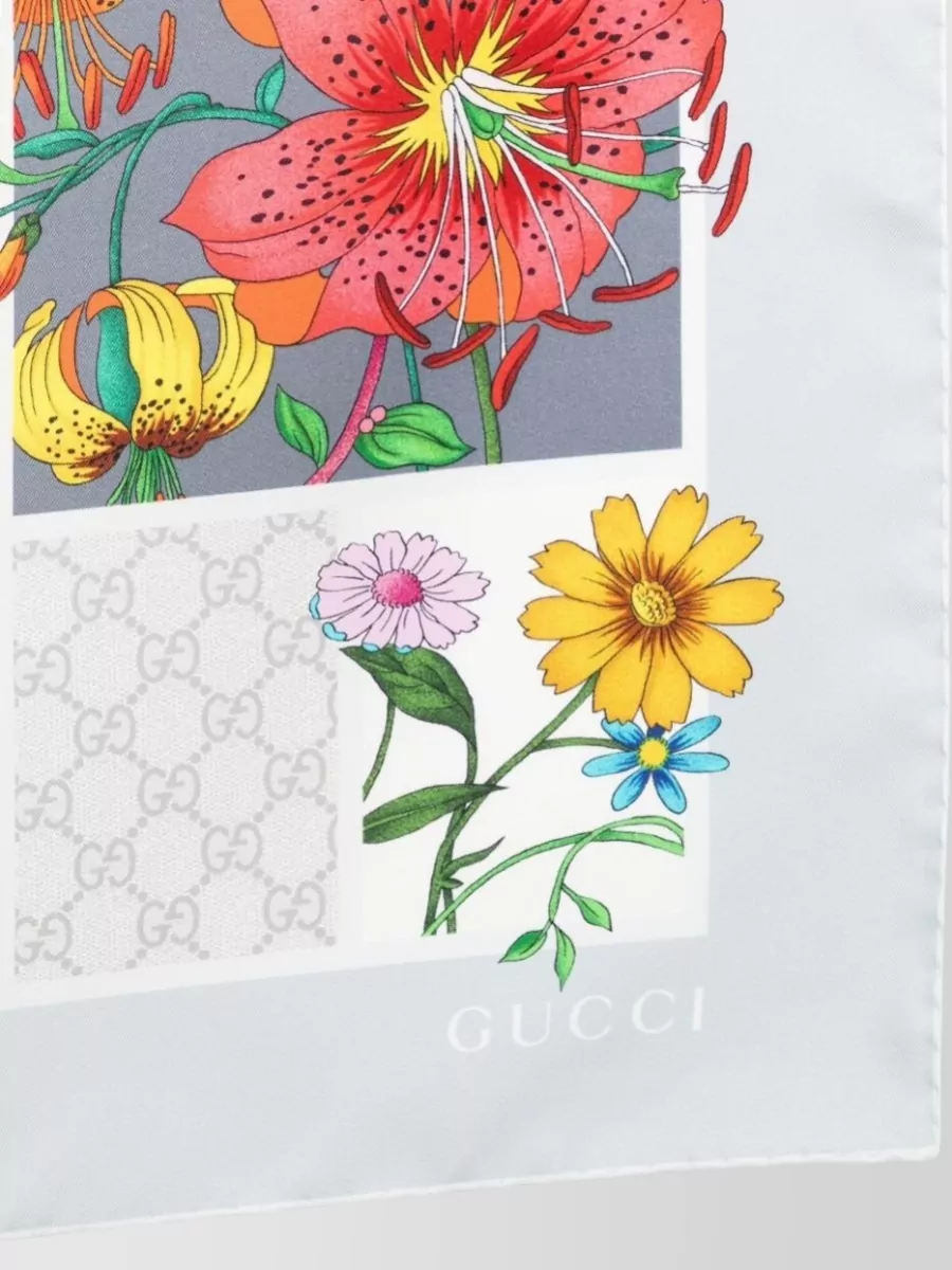 Gucci Silk Foulard Featuring Floral Pattern
