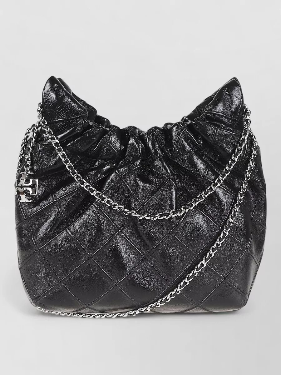 Tory Burch Fleming Mini Hobo Shoulder Bag Charms