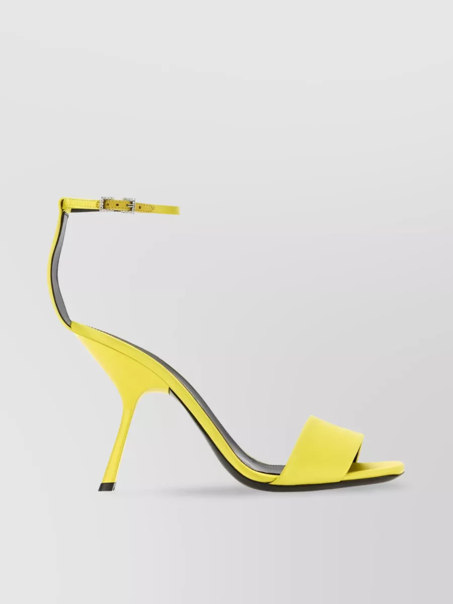 Shop Sergio Rossi 105mm Square Toe Sandals In Yellow