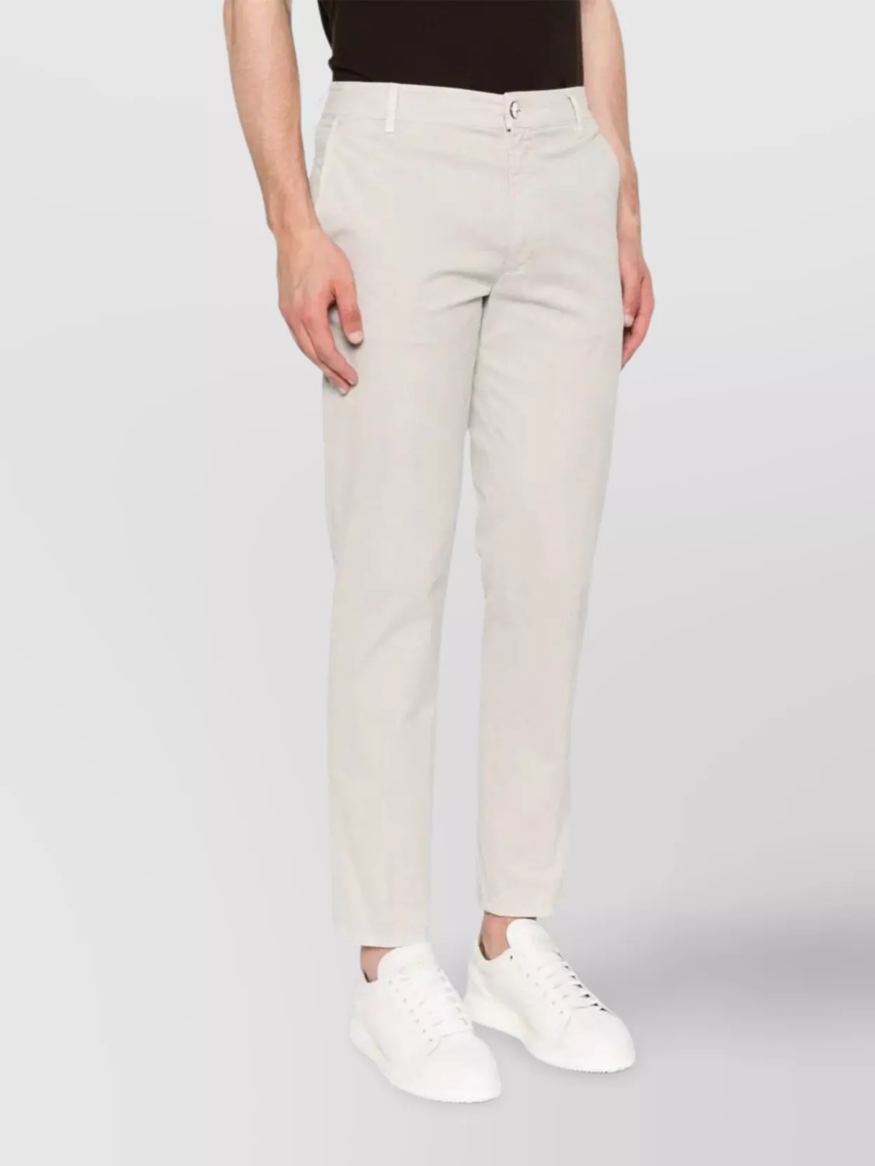 Pt Torino Chino Cotton Pants With Pockets And Loops