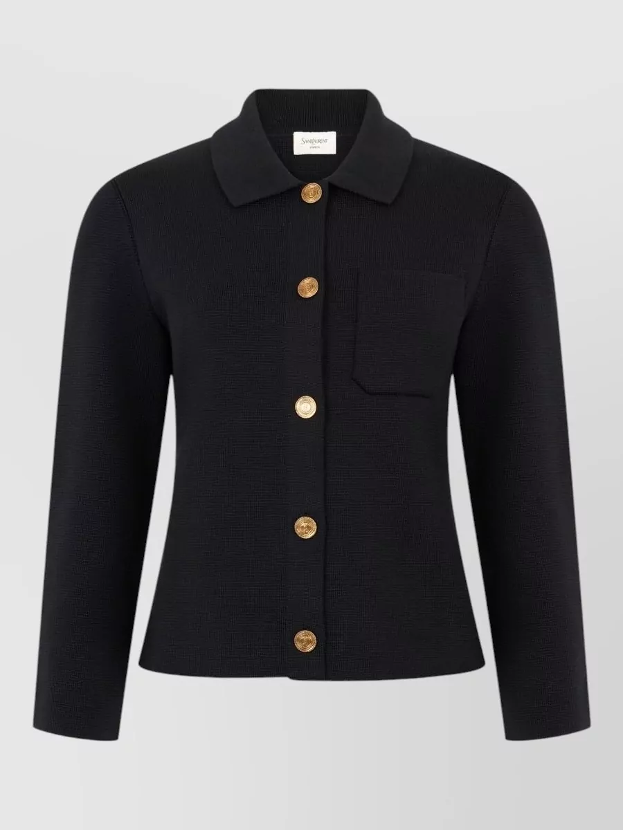 Saint Laurent wool polo cardigan