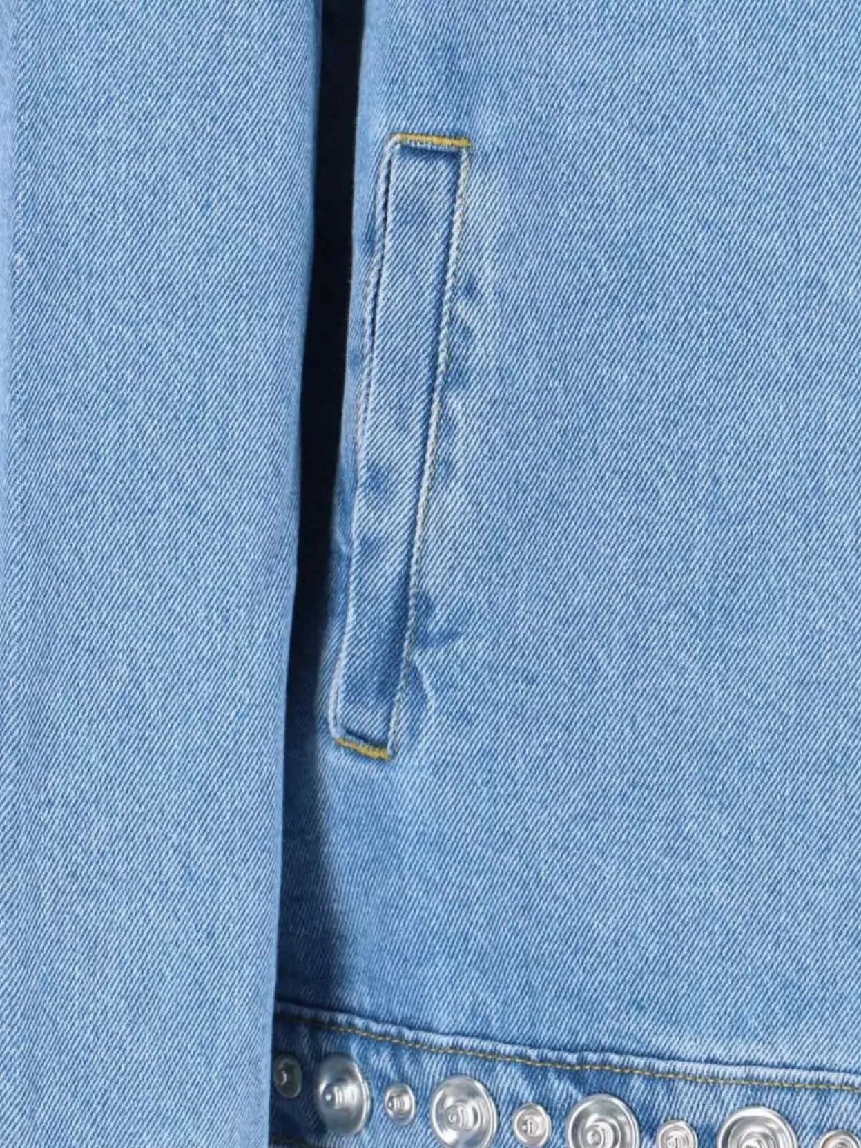 Coperni Collared Casual Jacket Studded Accents In Blue