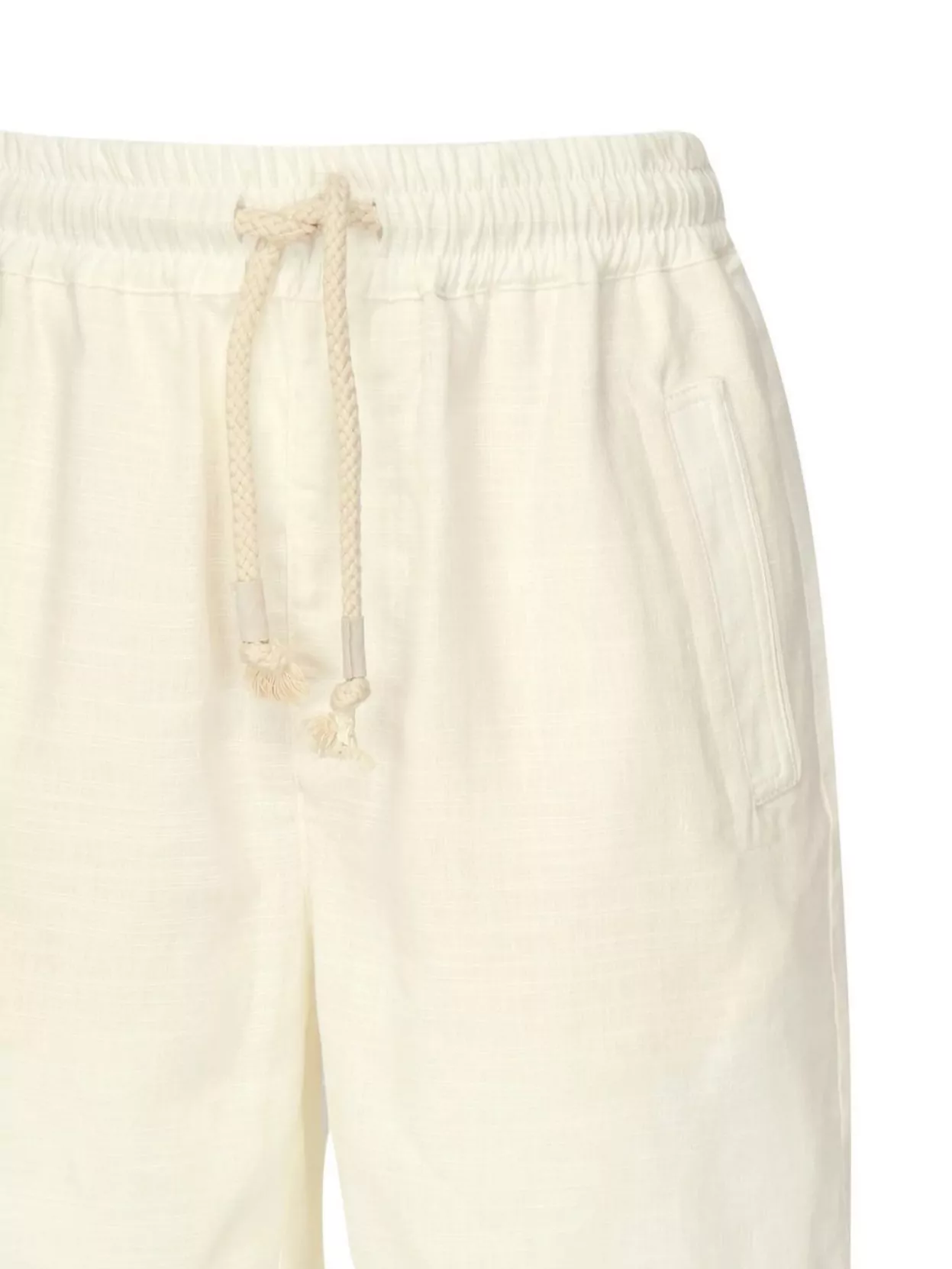 ELEVENTY LINEN BERMUDA SHORTS DRAWSTRINGS