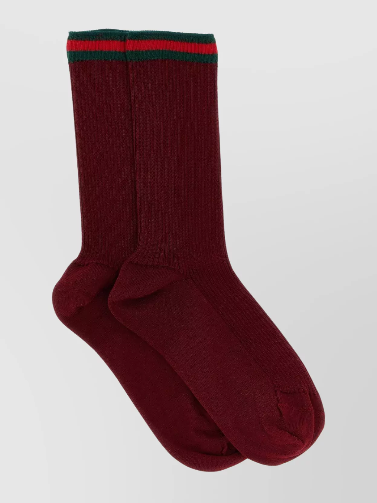 Gucci Striped Ribbed Mid-calf Socks In Red