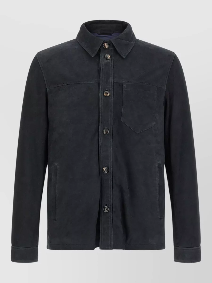 Pal Zileri Leather overshirt