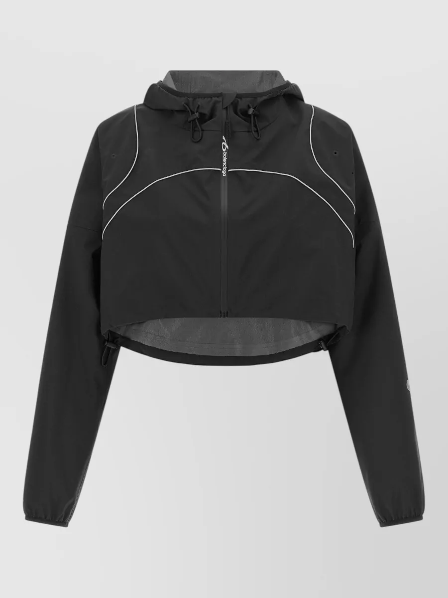 Balenciaga cropped technical hooded jacket