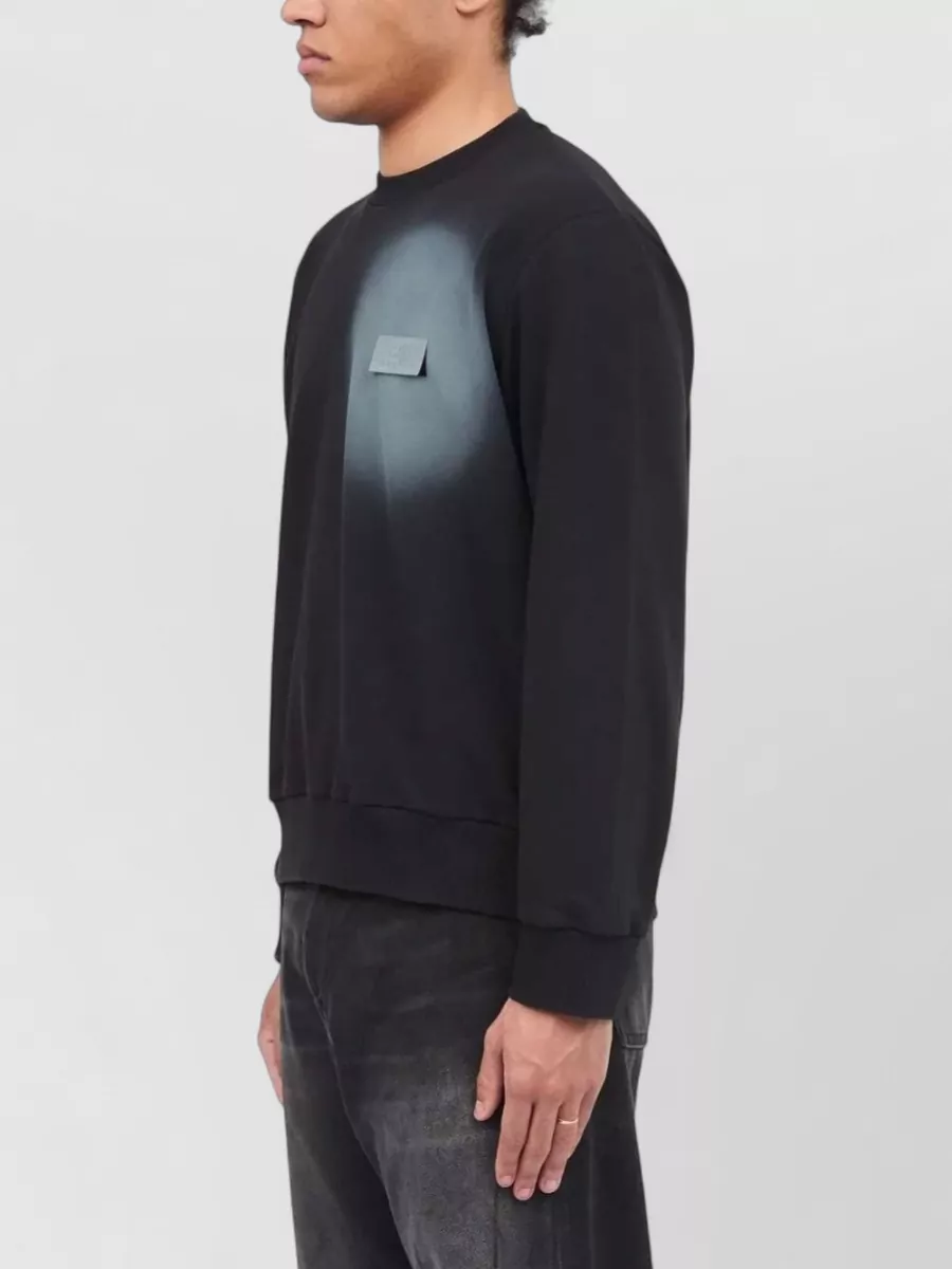 Mm6 Maison Margiela Ribbed Hem Long-Sleeve Sweatshirt