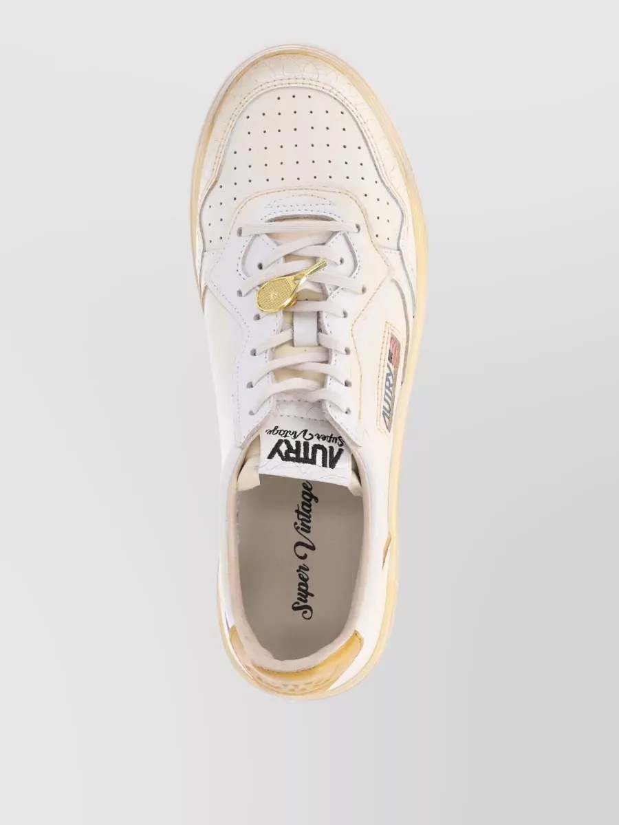 Autry Leather Low Top Lace Up Shoes