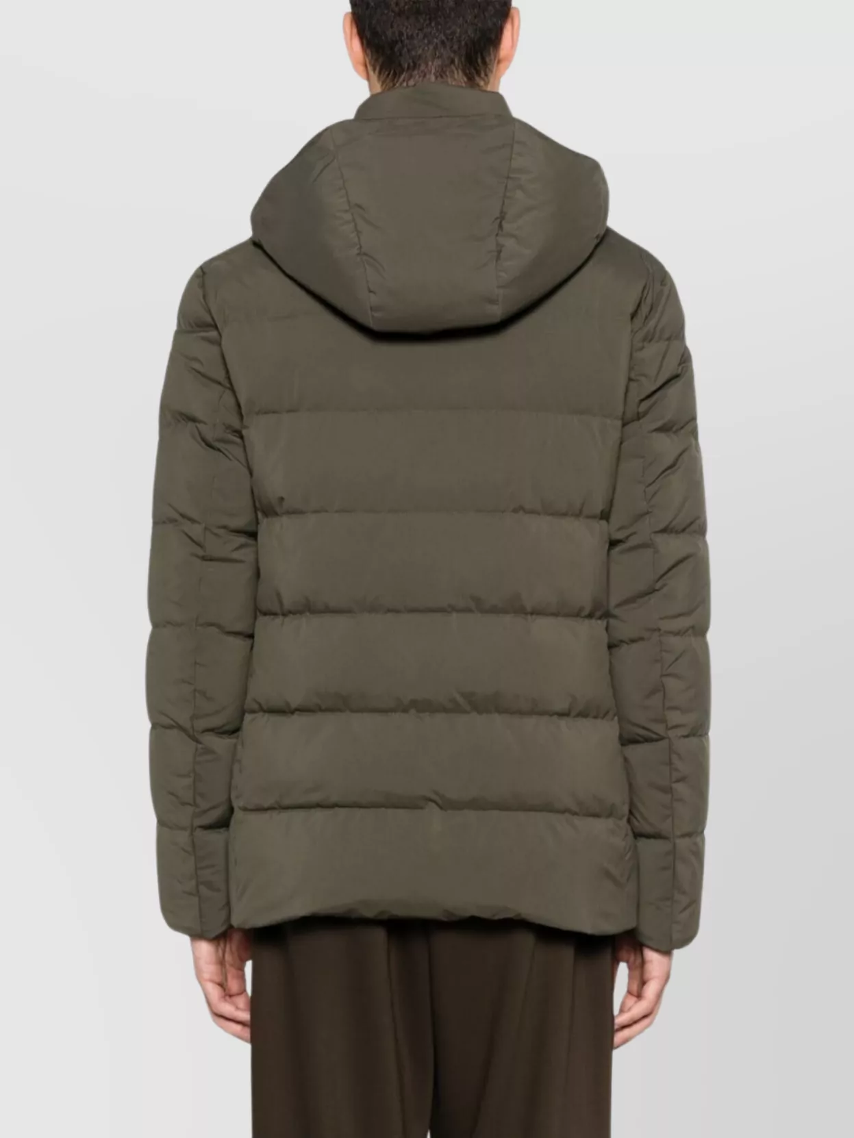 Fay Padded Bomber Jacket With Double-Breasted Hooded Design