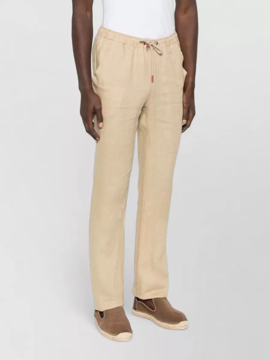 Kiton Trousers Elastic Waistband Side And Back Pockets