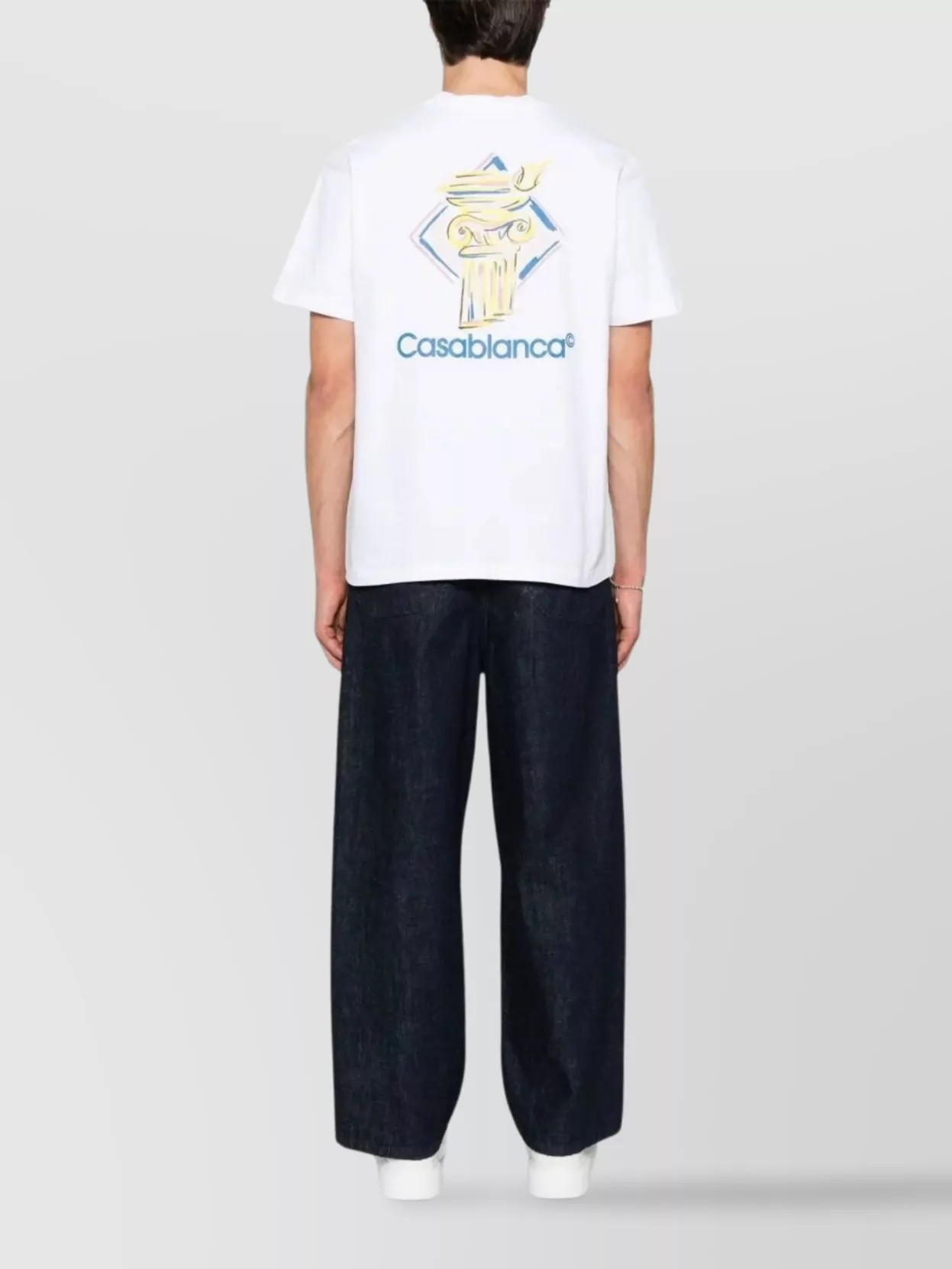 Shop Casablanca Diamond Graphic Jersey T-shirt